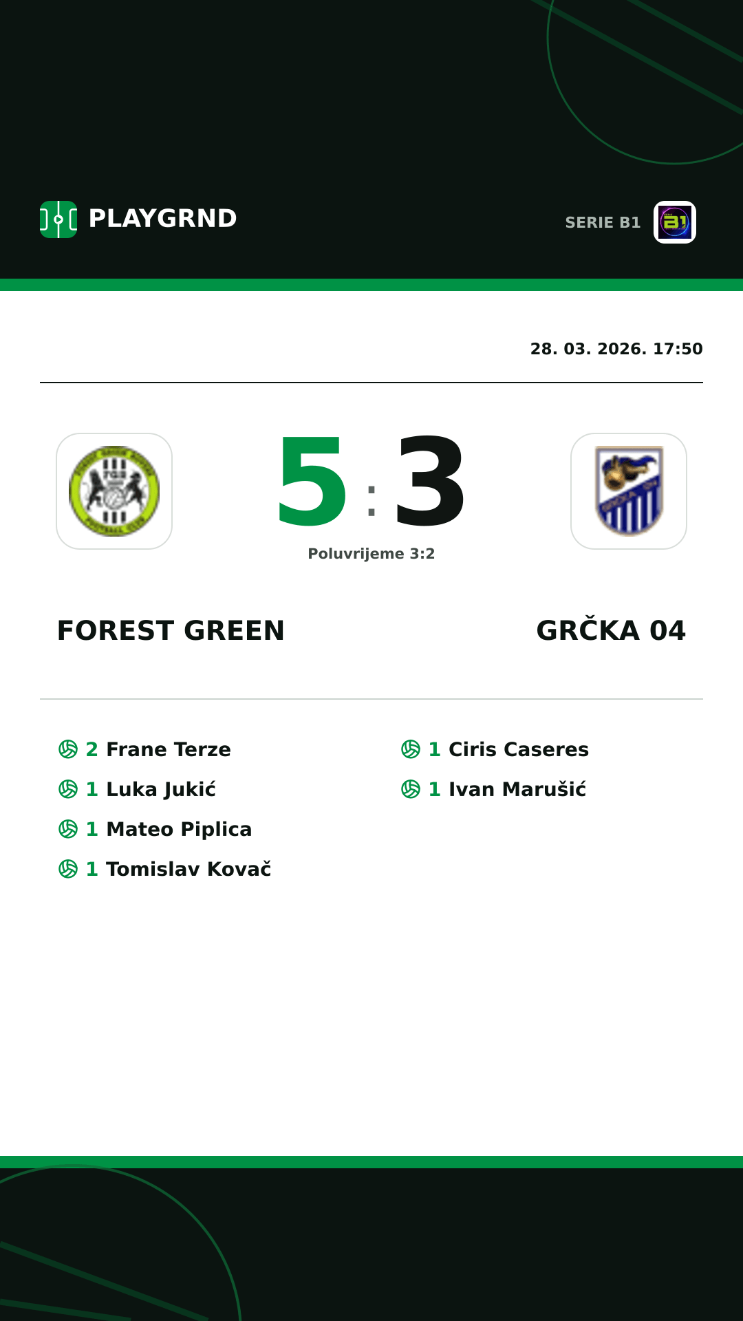Instagram slika: Forest Green 5:3 Grčka 04