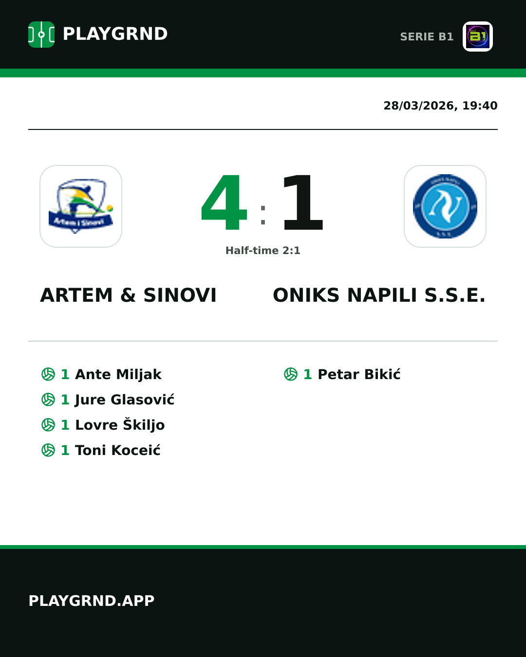 Instagram artwork: Artem & Sinovi 4:1 Oniks Napili S.S.E.