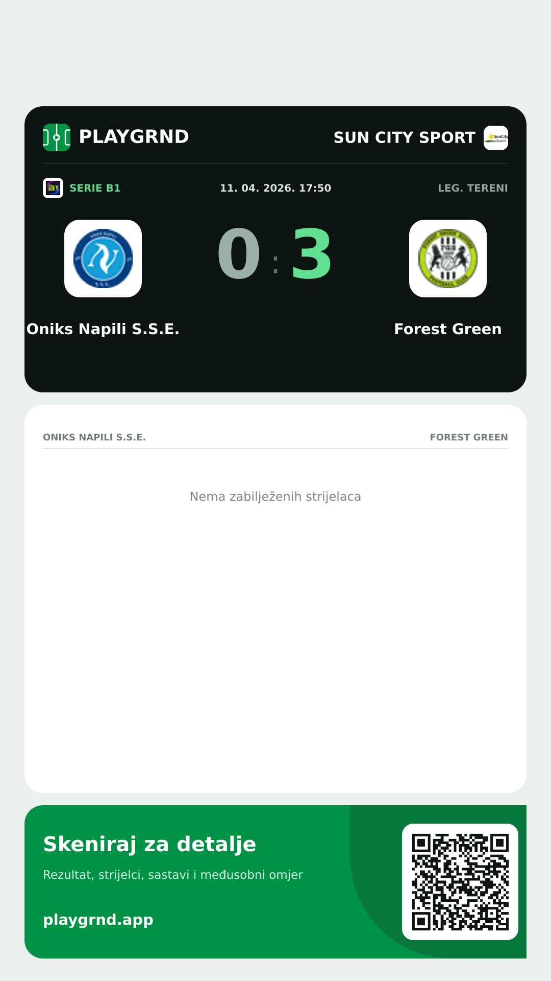Story slika: Oniks Napili S.S.E. 0:3 Forest Green