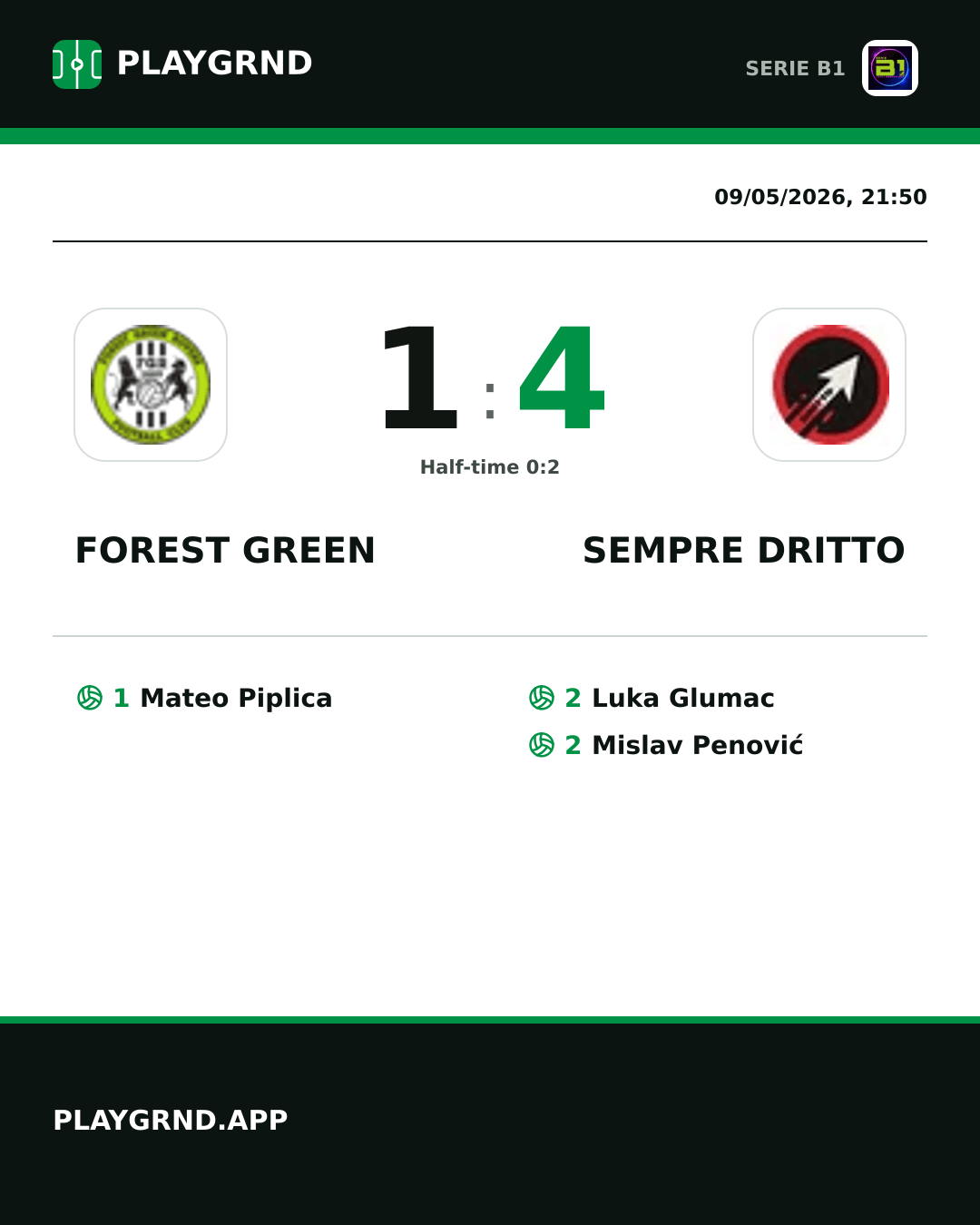Instagram artwork: Forest Green 1:4 Sempre Dritto