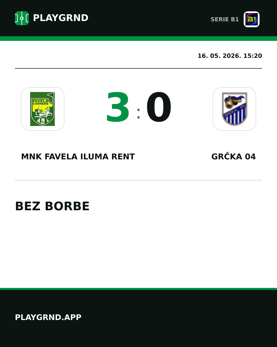 Instagram slika: MNK Favela Iluma Rent 3:0 Grčka 04