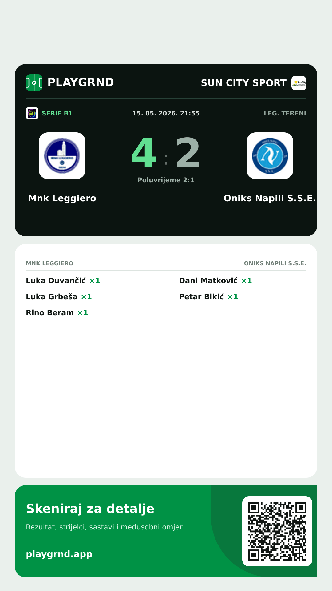 Story slika: Mnk Leggiero 4:2 Oniks Napili S.S.E.