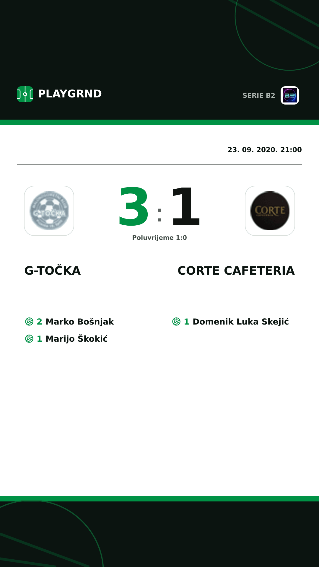 Instagram slika: G-Točka 3:1 Corte Cafeteria