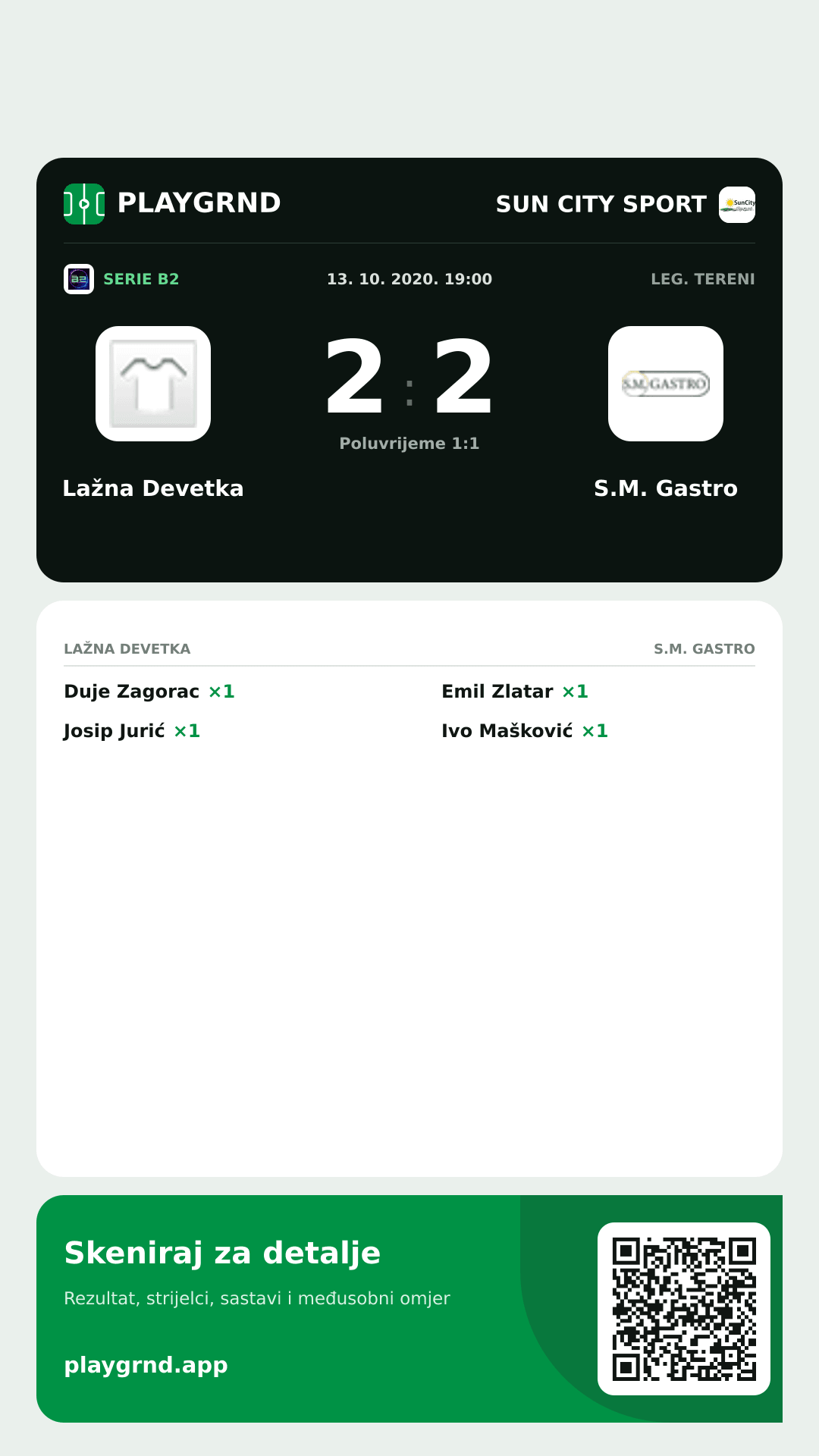 Story slika: Lažna Devetka 2:2 S.M. Gastro