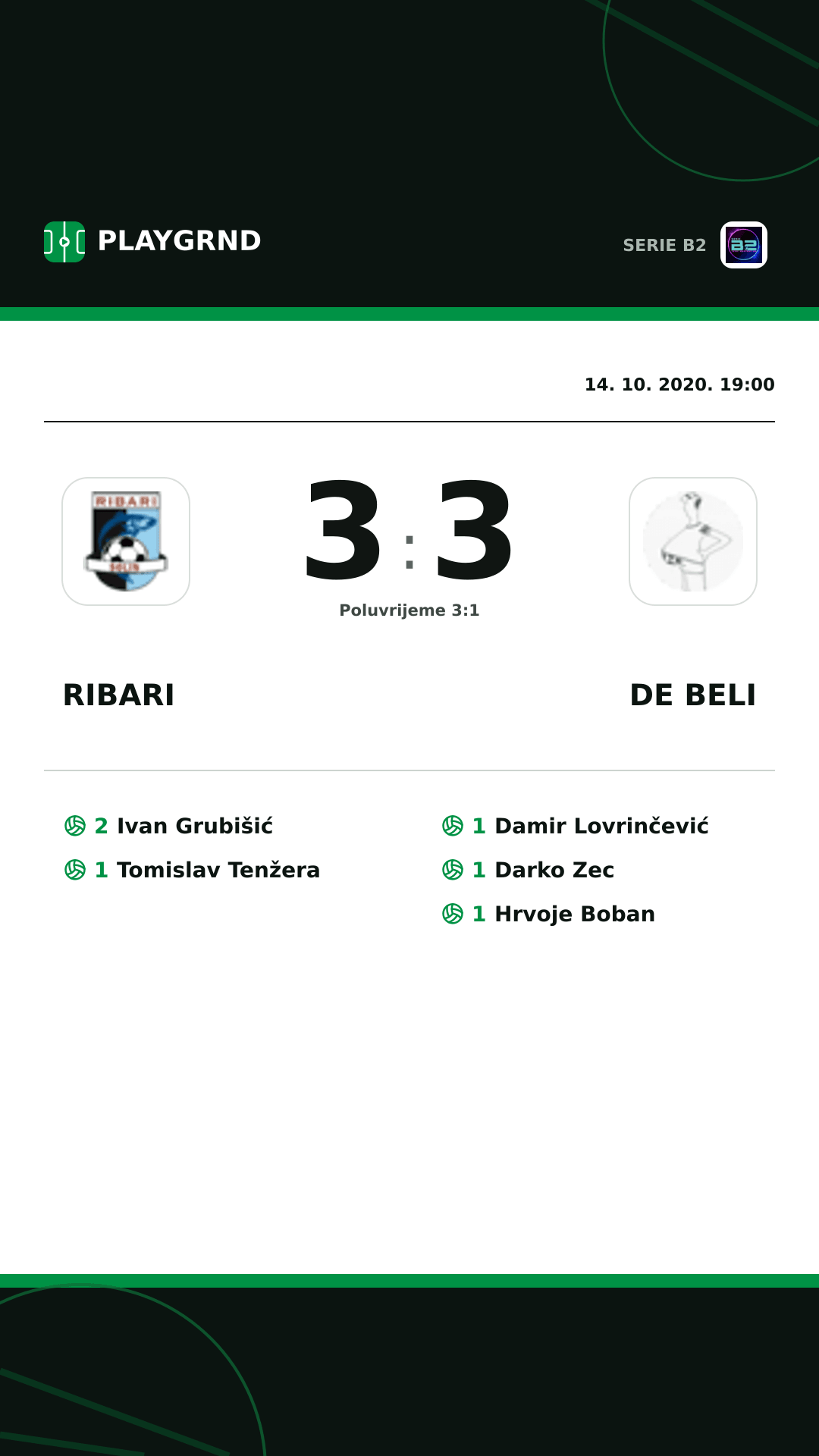 Instagram slika: Ribari 3:3 DE Beli