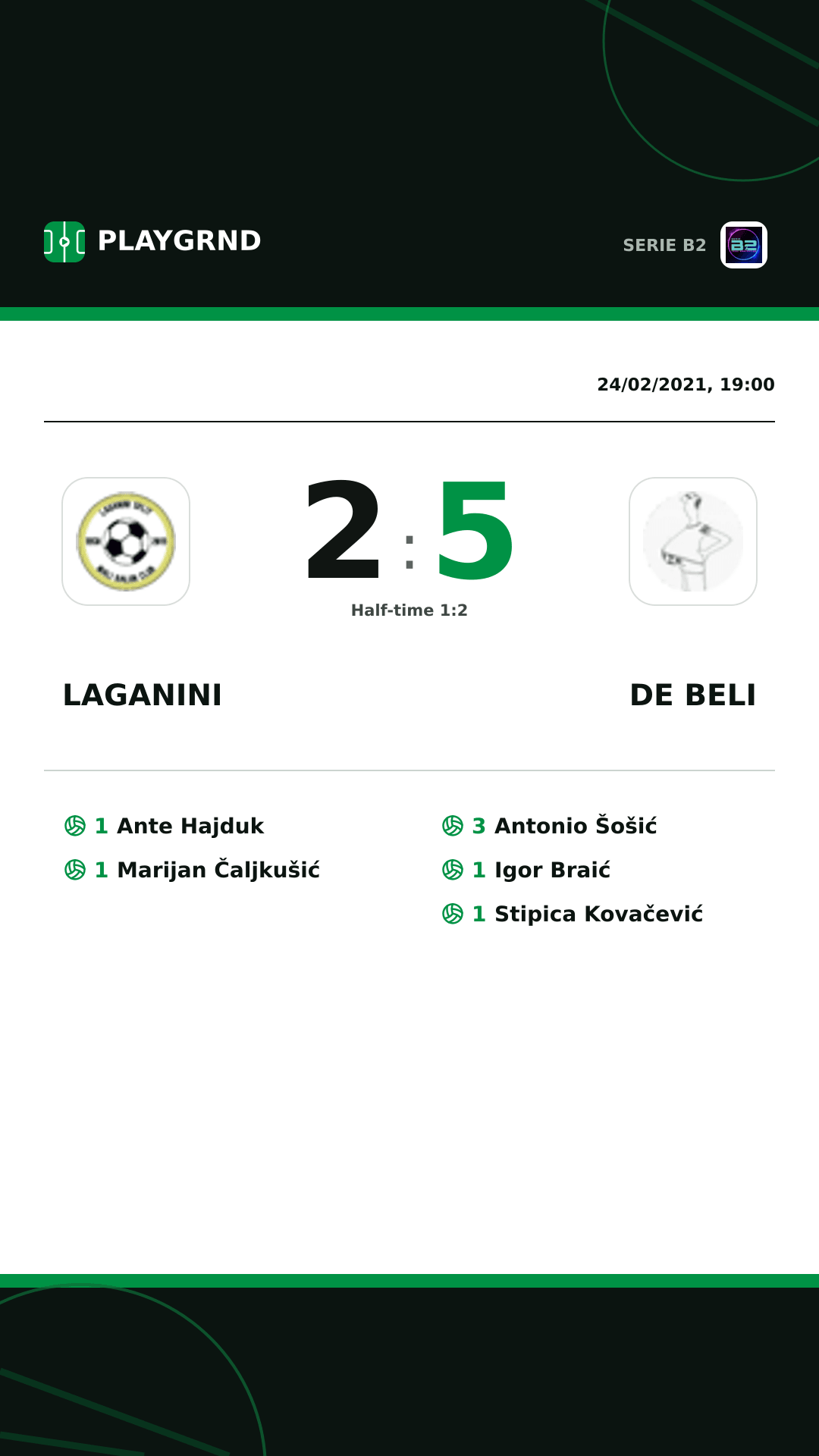 Instagram artwork: Laganini 2:5 DE Beli