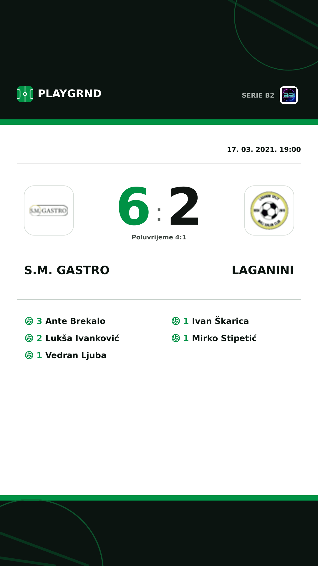 Instagram slika: S.M. Gastro 6:2 Laganini
