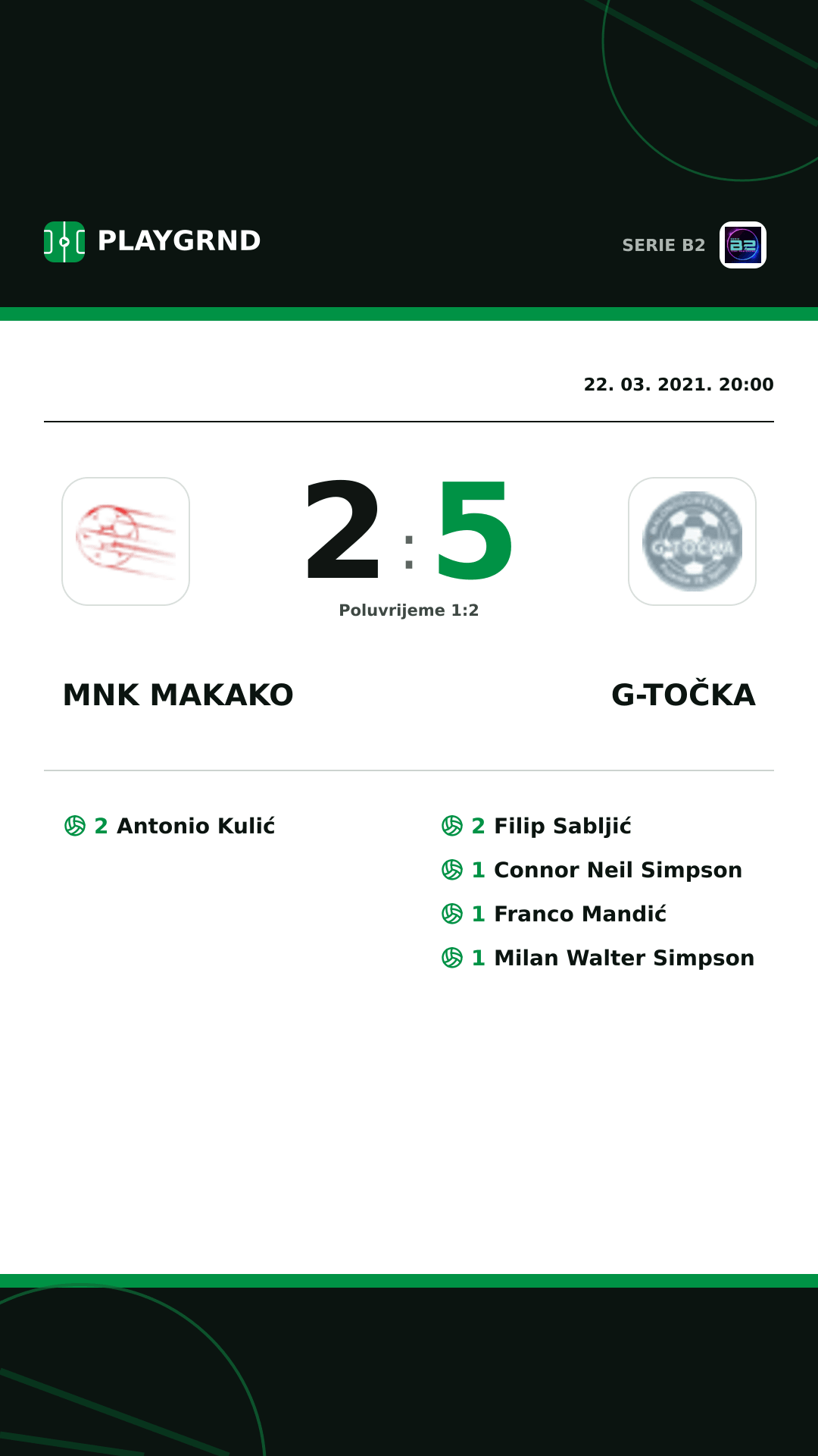 Instagram slika: Mnk Makako 2:5 G-Točka