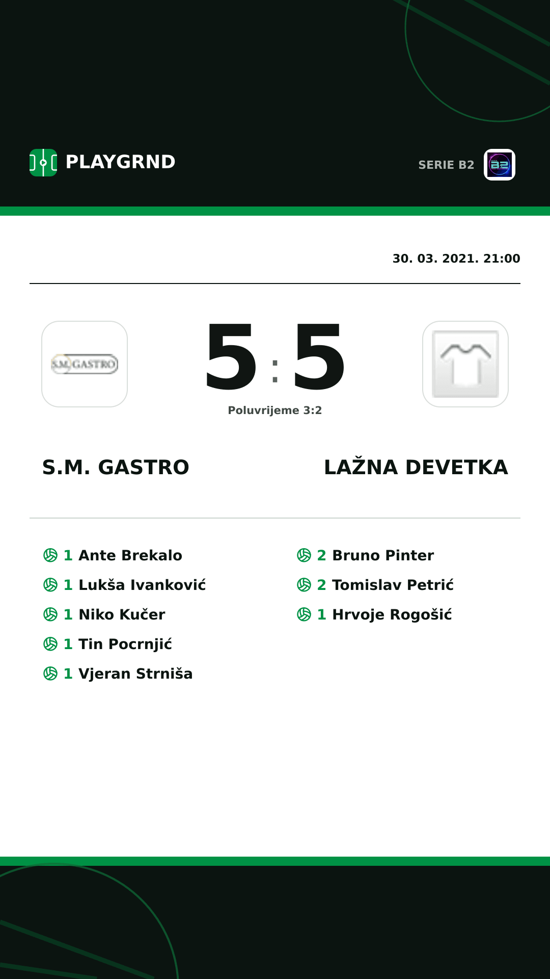 Instagram slika: S.M. Gastro 5:5 Lažna Devetka