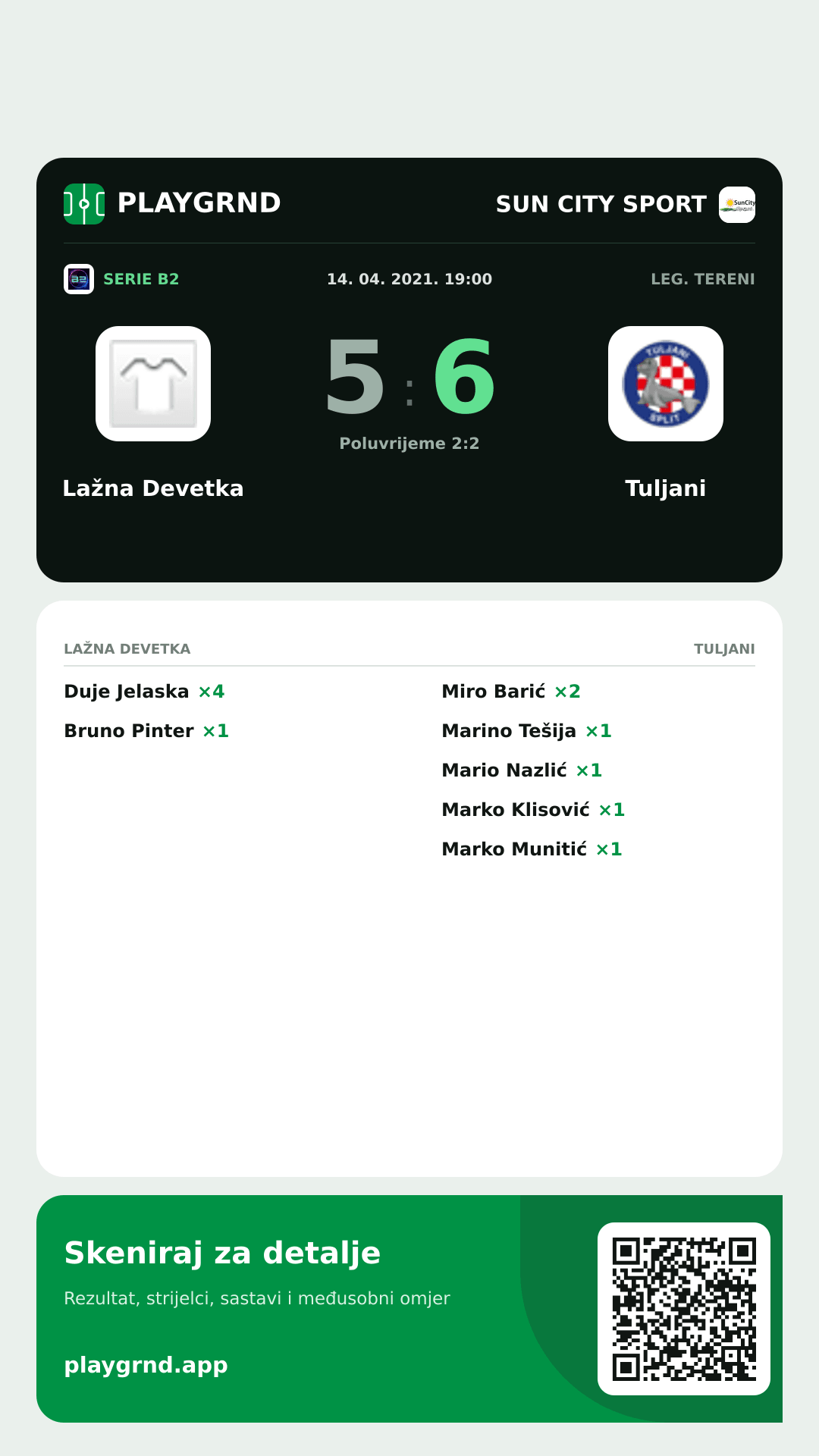 Story slika: Lažna Devetka 5:6 Tuljani