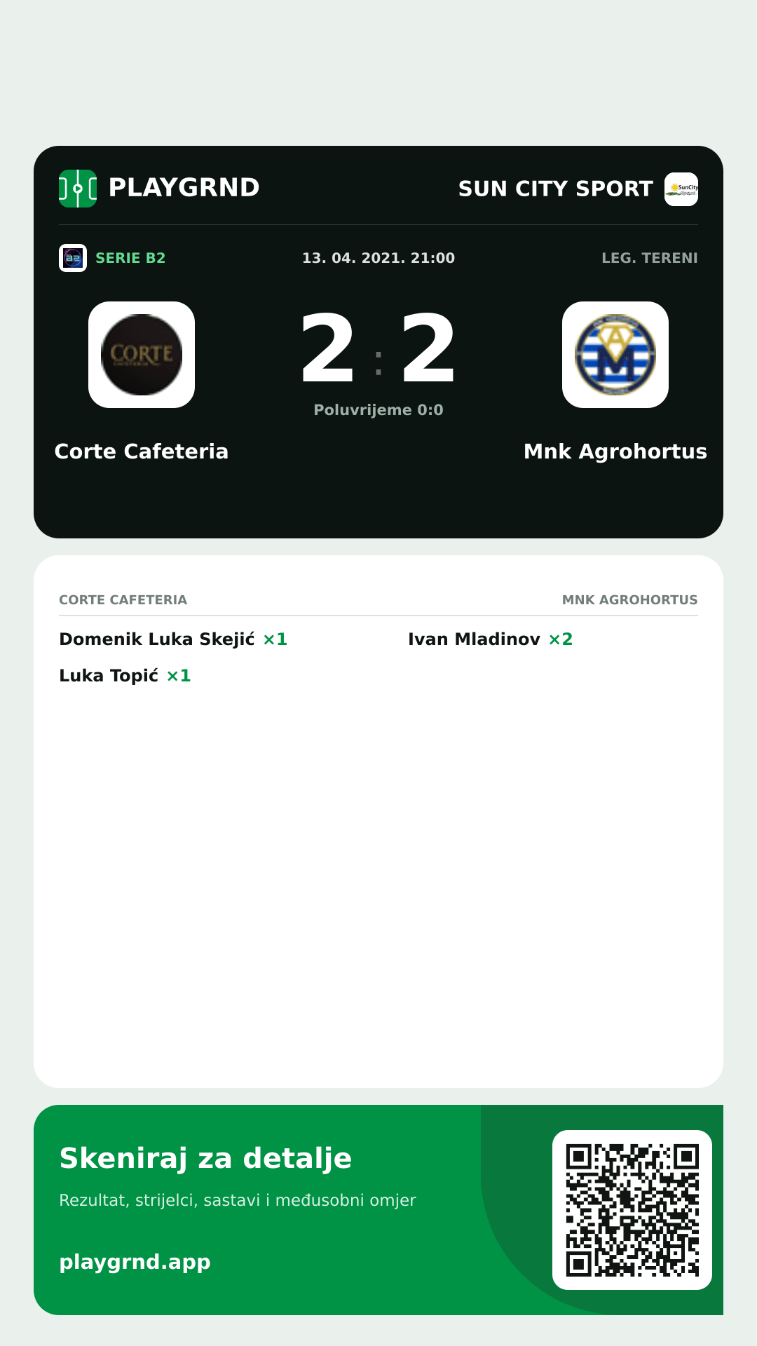 Story slika: Corte Cafeteria 2:2 Mnk Agrohortus