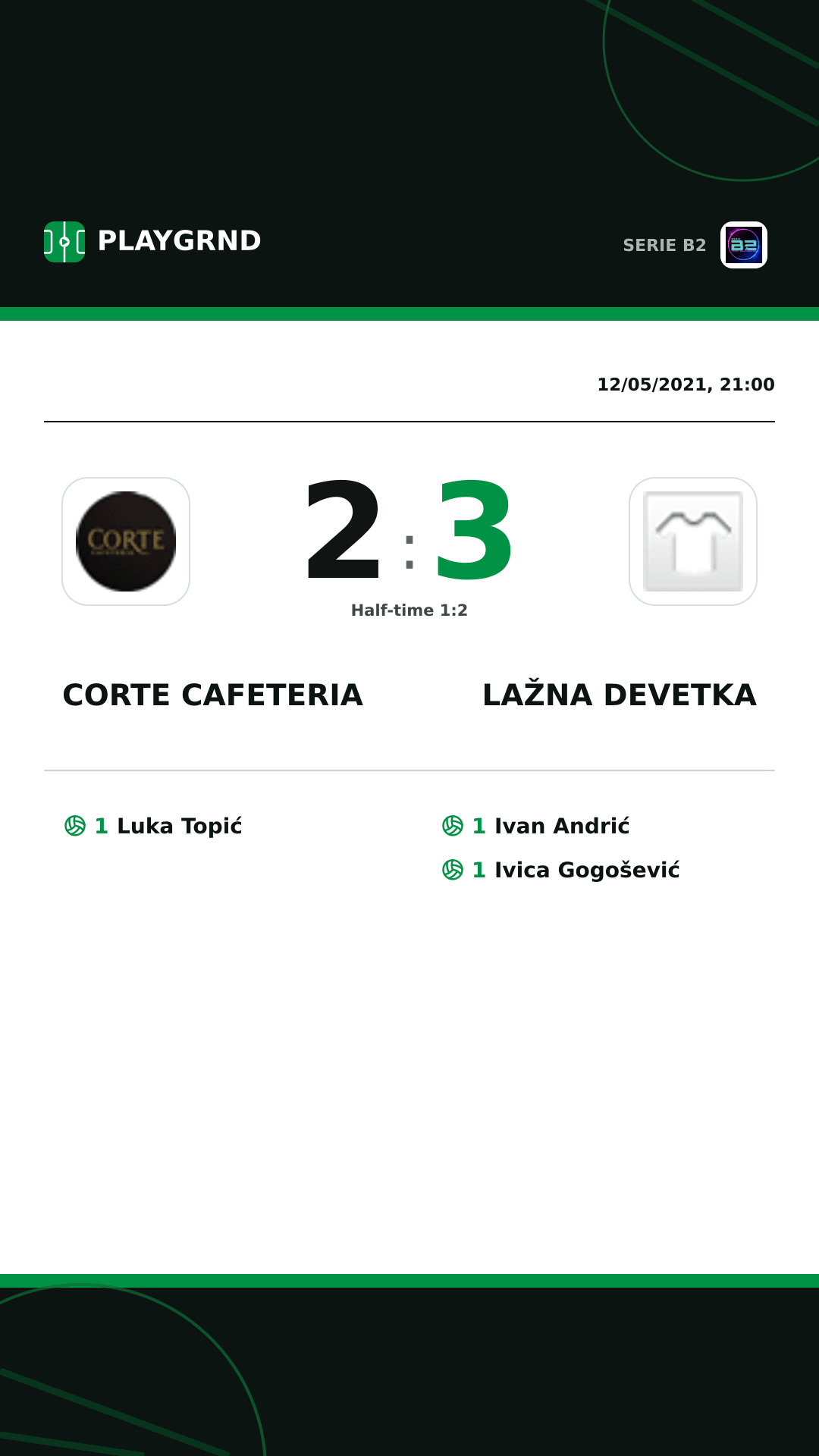 Instagram artwork: Corte Cafeteria 2:3 Lažna Devetka