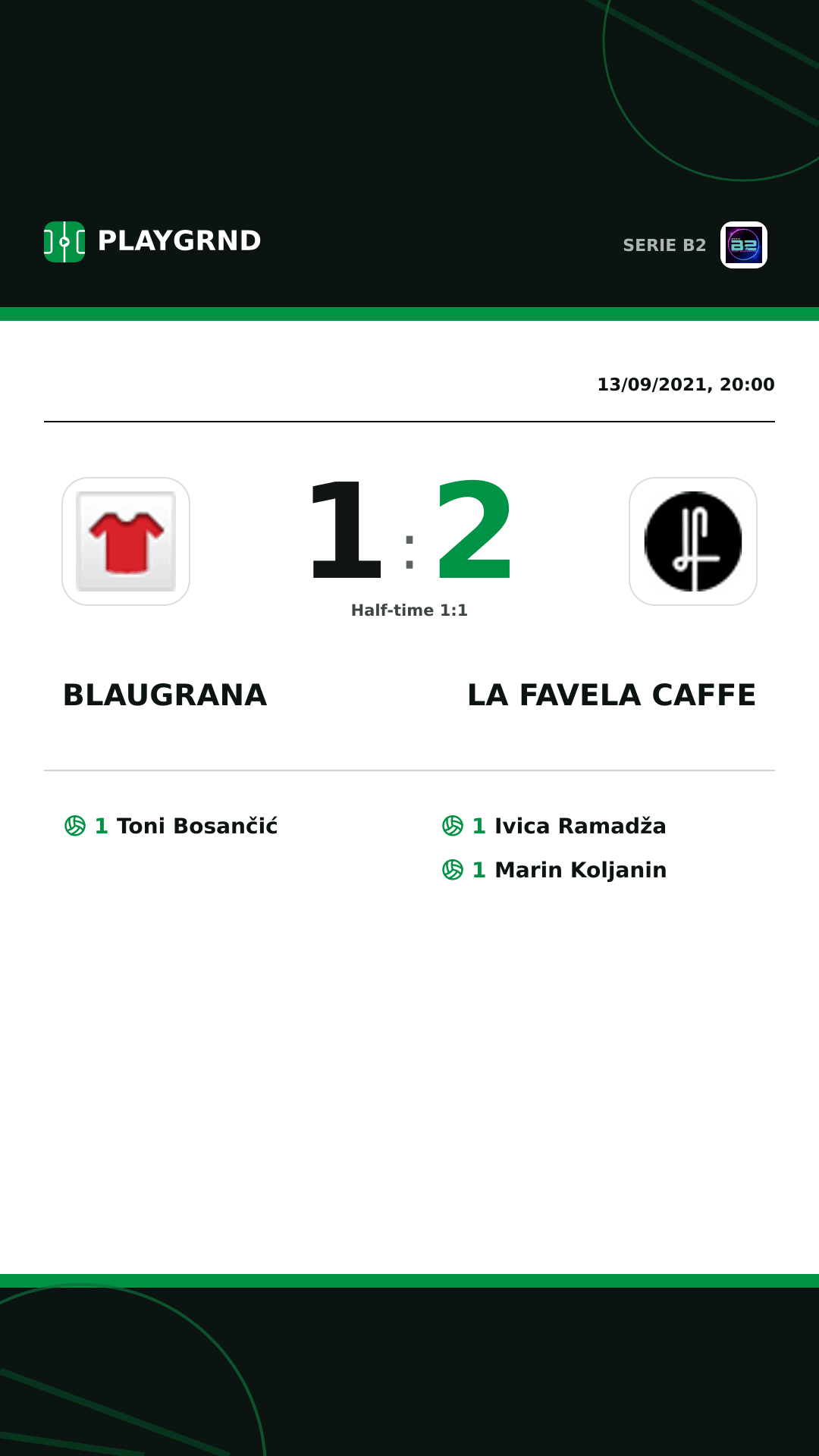 Instagram artwork: Blaugrana 1:2 LA Favela Caffe