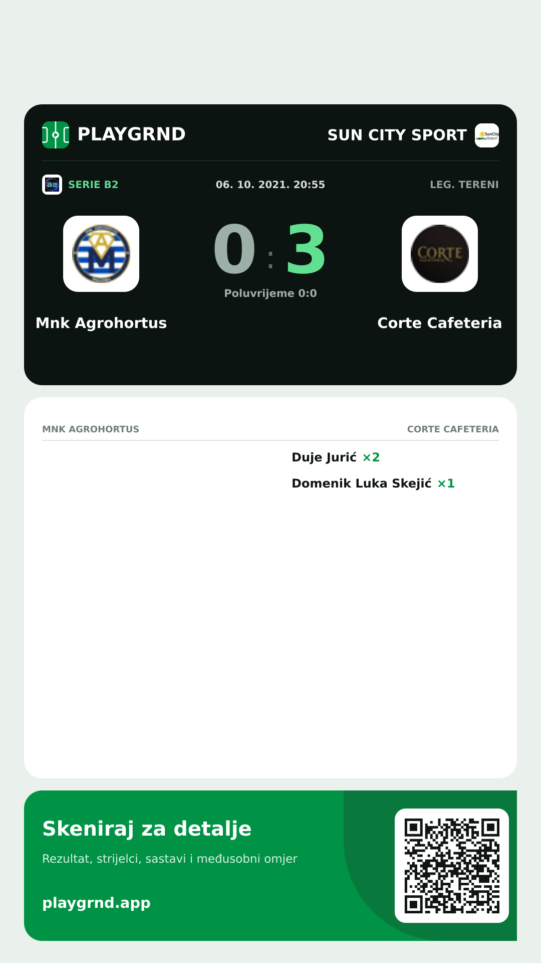Story slika: Mnk Agrohortus 0:3 Corte Cafeteria