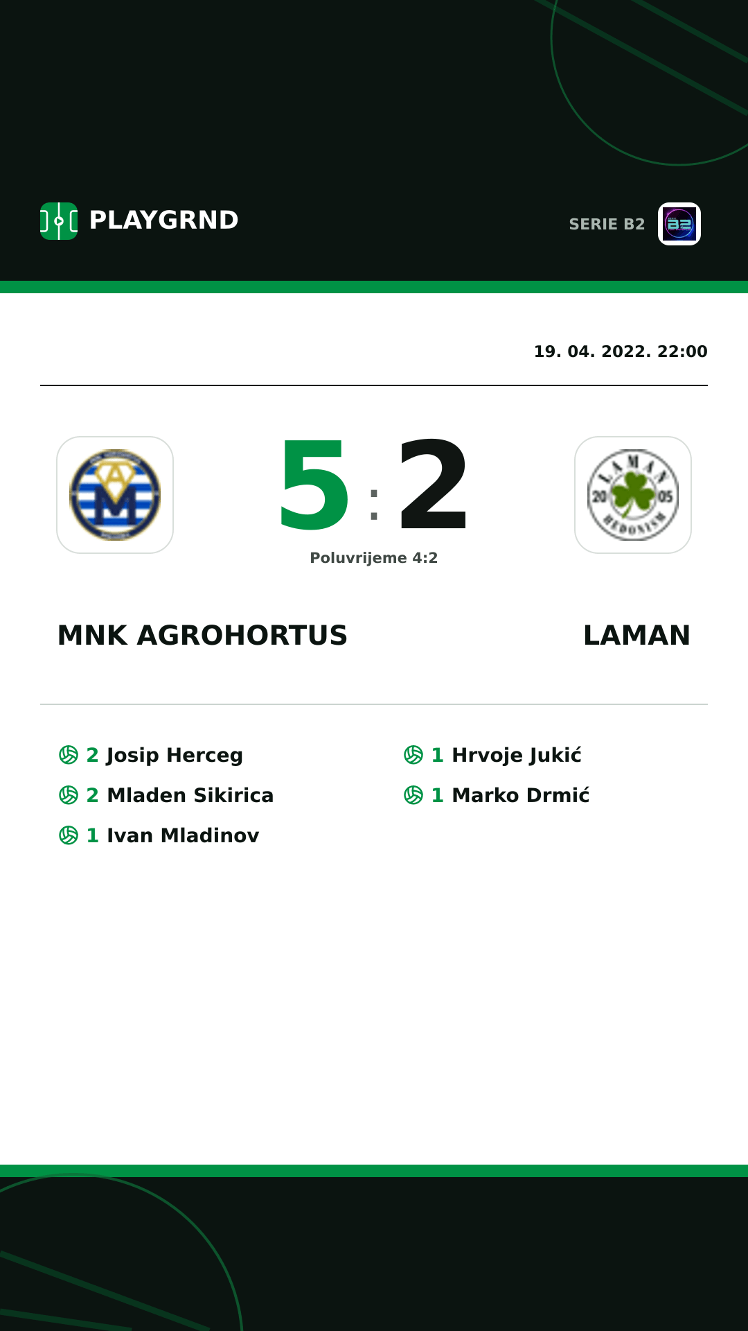 Instagram slika: Mnk Agrohortus 5:2 Laman