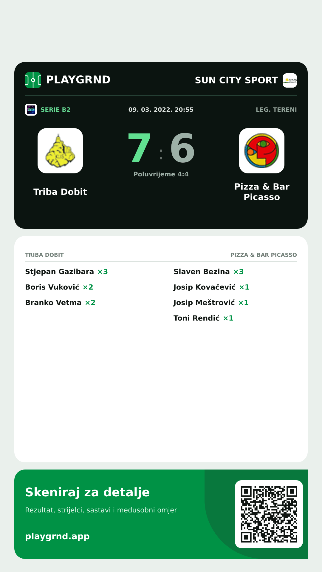 Story slika: Triba Dobit 7:6 Pizza & Bar Picasso