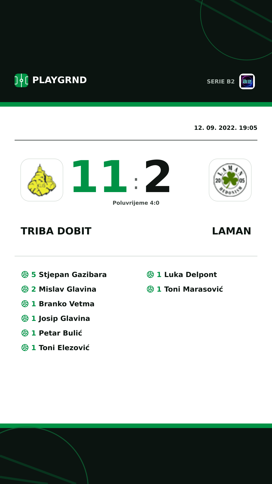 Instagram slika: Triba Dobit 11:2 Laman