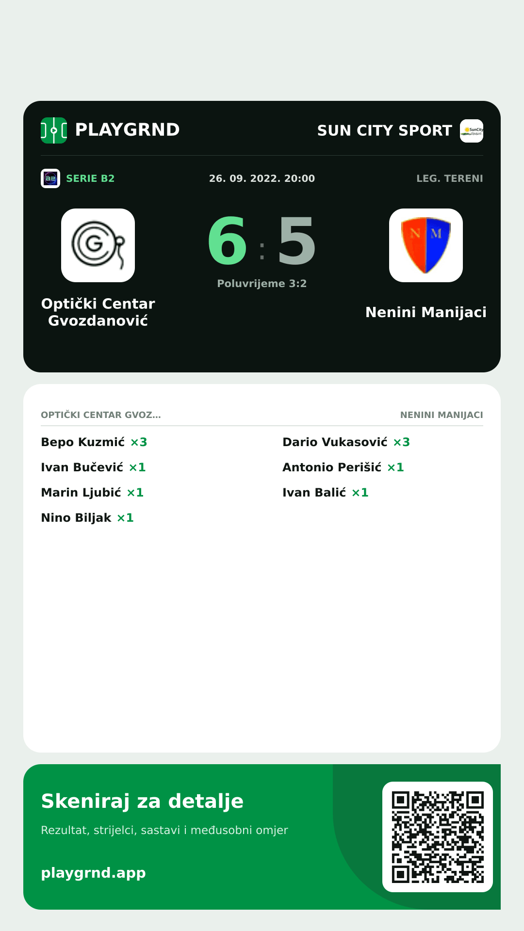 Story slika: Optički Centar Gvozdanović 6:5 Nenini Manijaci