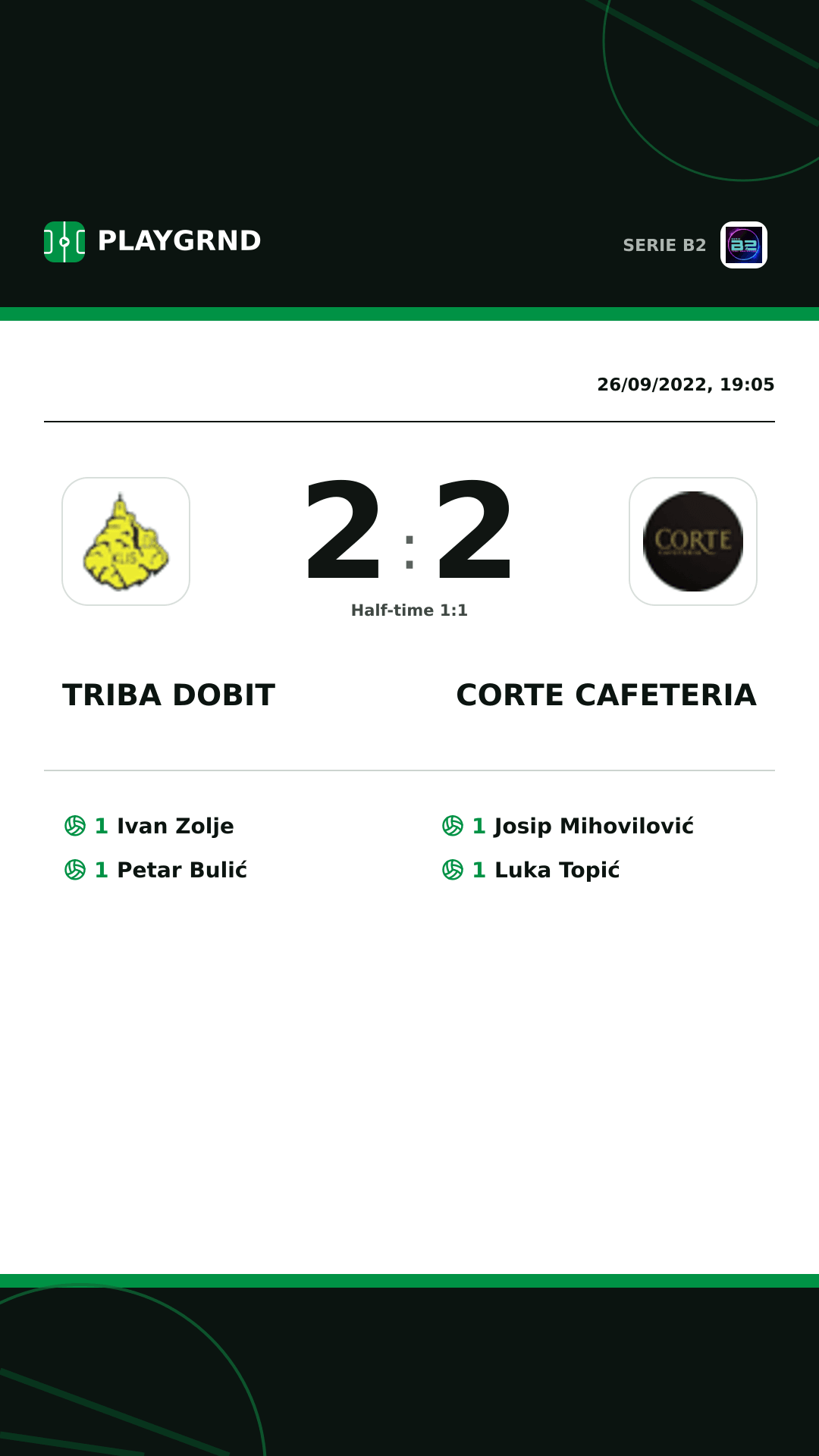 Instagram artwork: Triba Dobit 2:2 Corte Cafeteria