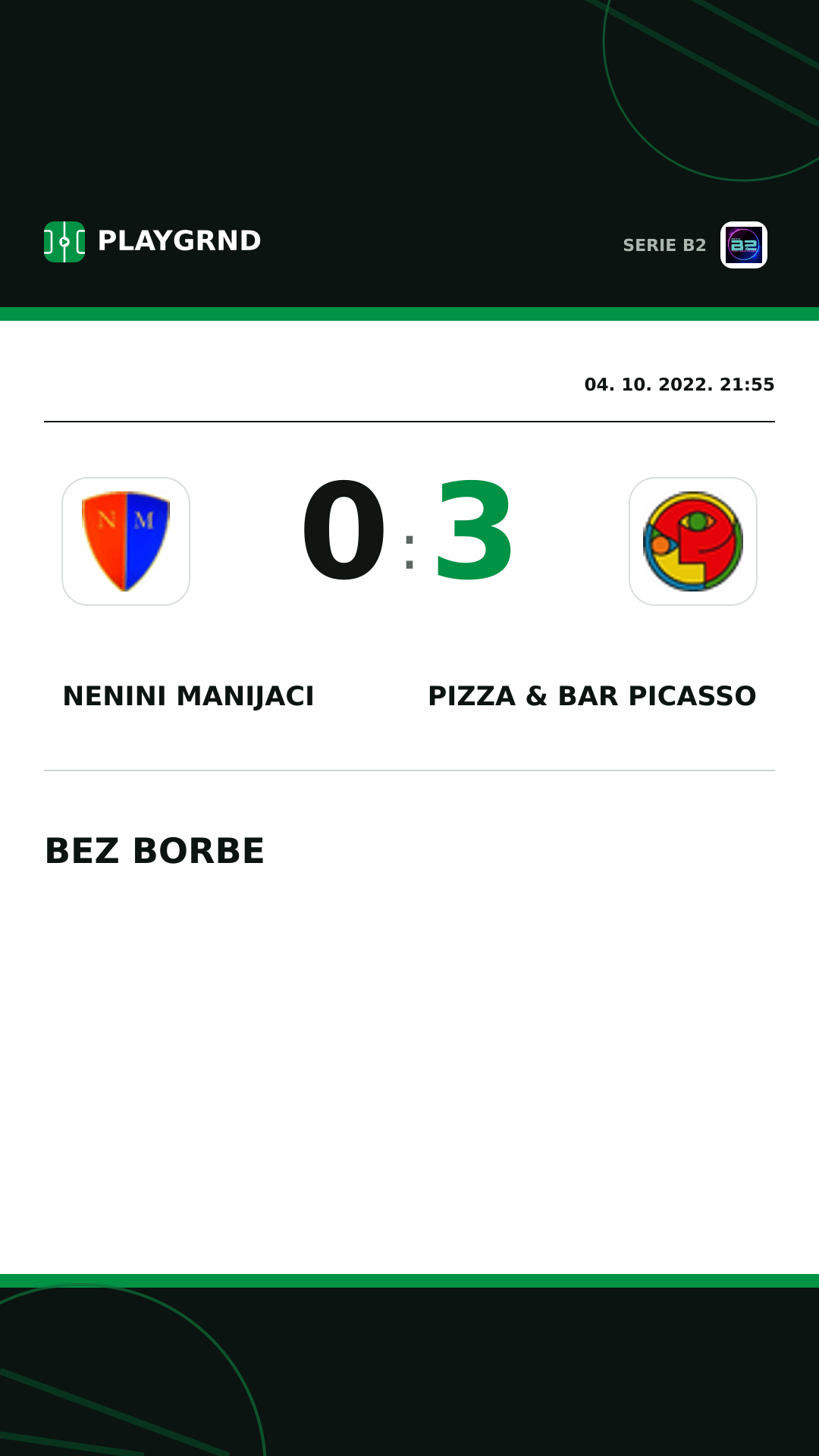 Instagram slika: Nenini Manijaci 0:3 Pizza & Bar Picasso