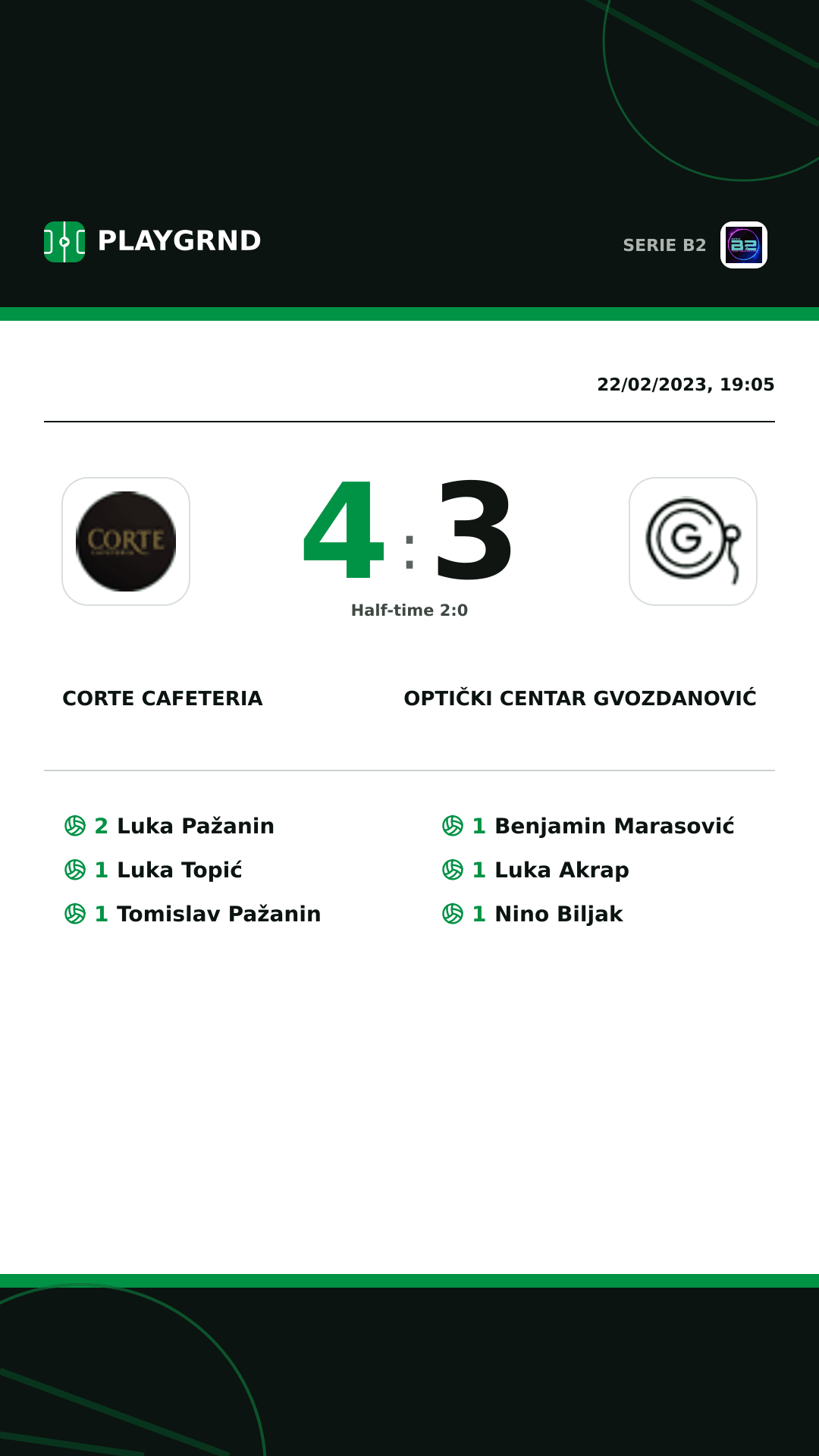Instagram artwork: Corte Cafeteria 4:3 Optički Centar Gvozdanović