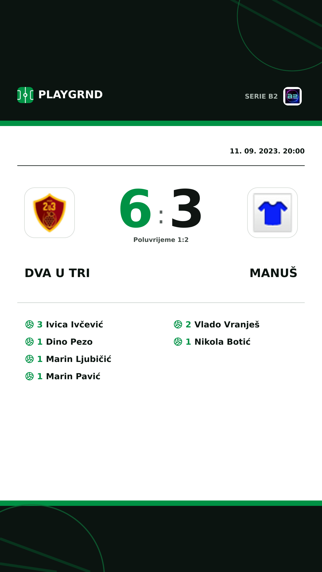 Instagram slika: Dva U Tri 6:3 Manuš