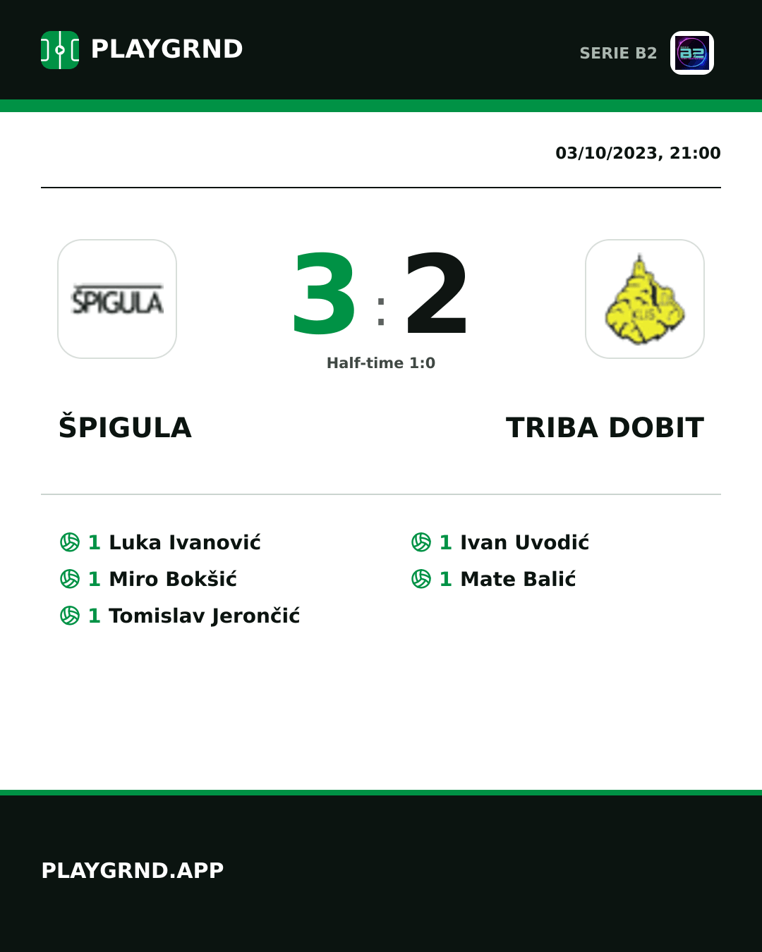 Instagram artwork: Špigula 3:2 Triba Dobit