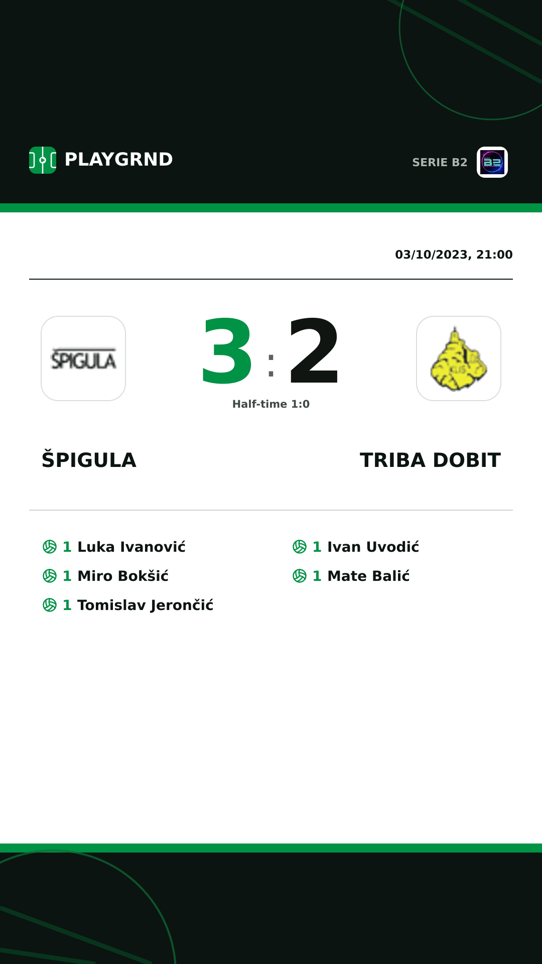 Instagram artwork: Špigula 3:2 Triba Dobit