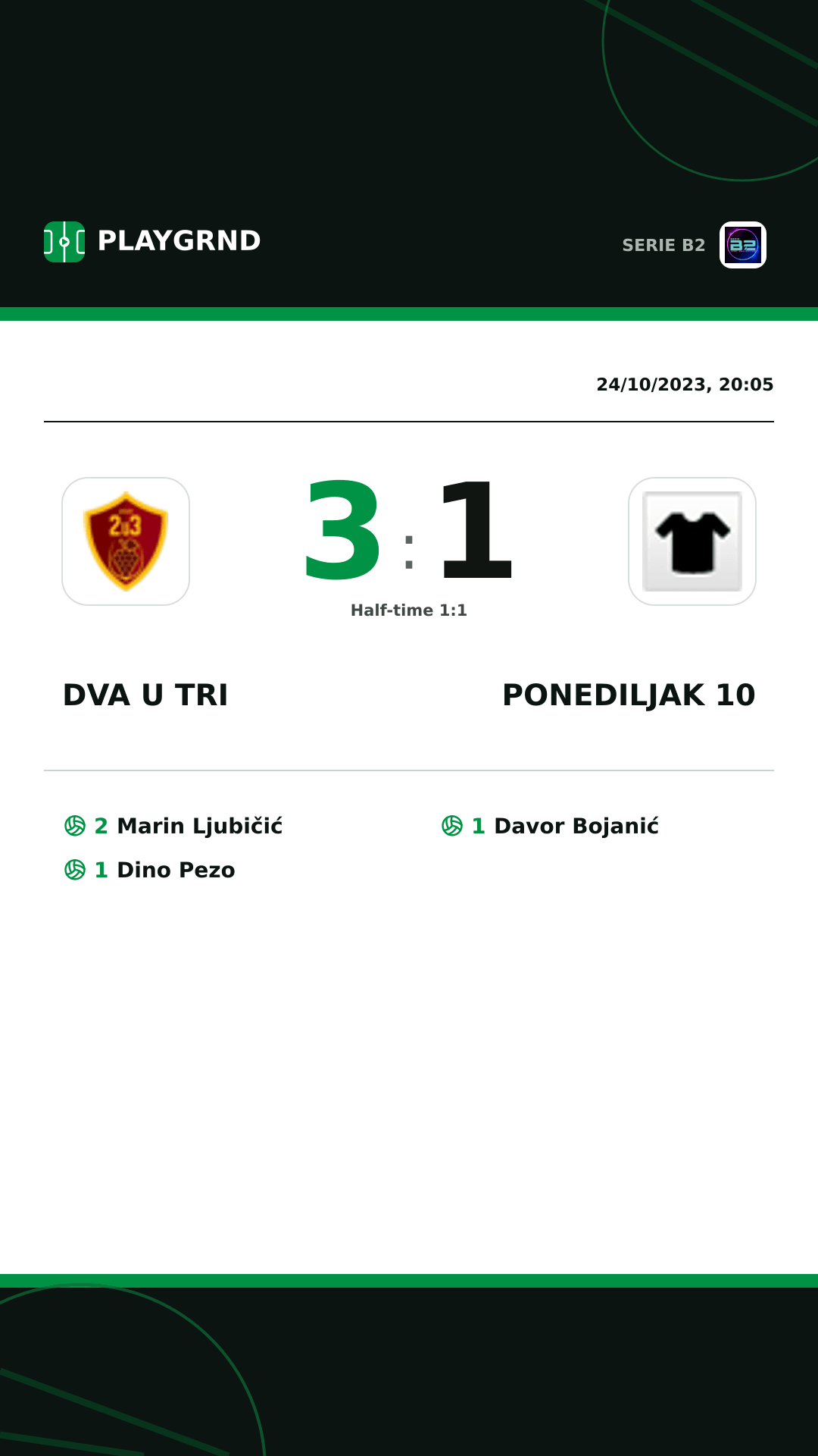 Instagram artwork: Dva U Tri 3:1 Ponediljak 10