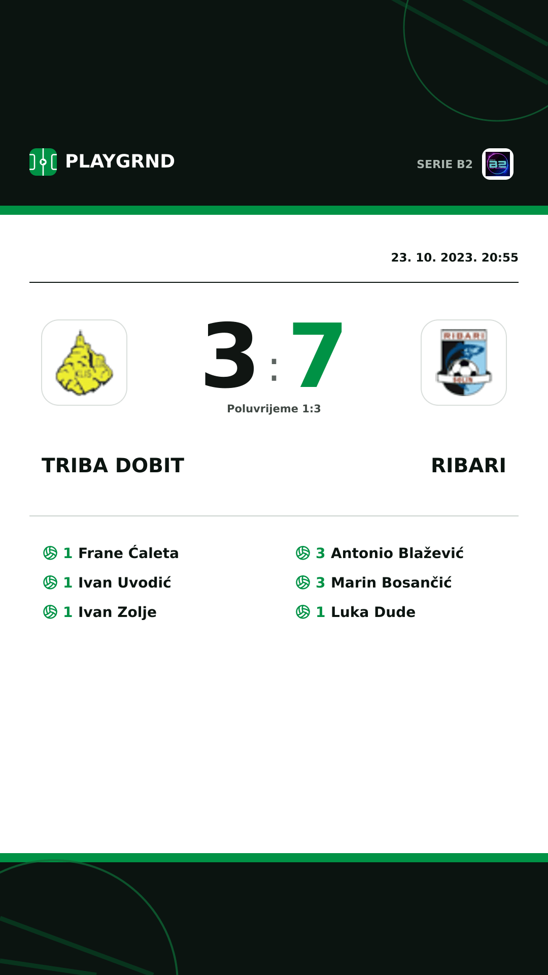 Instagram slika: Triba Dobit 3:7 Ribari