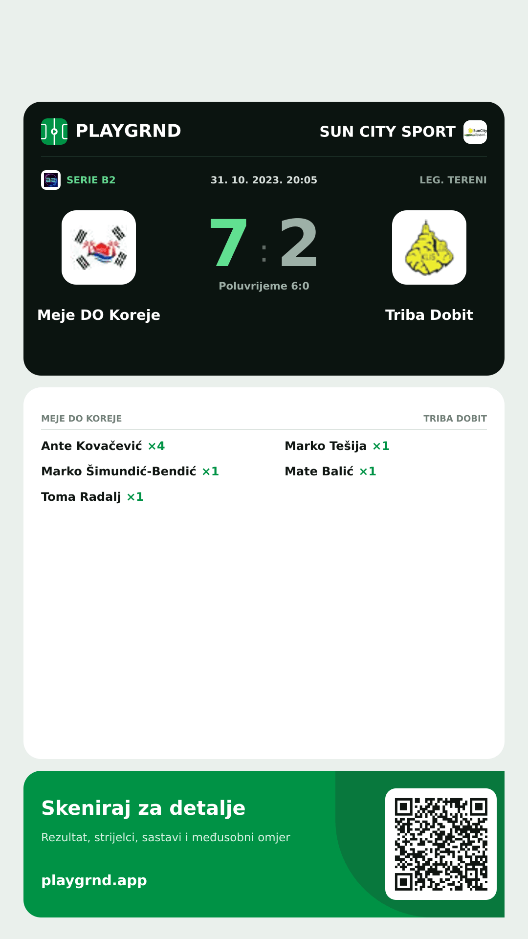 Story slika: Meje DO Koreje 7:2 Triba Dobit