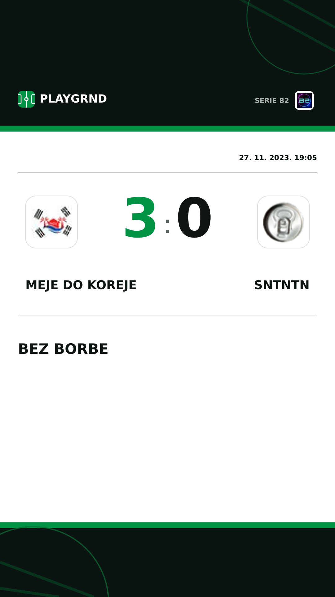 Instagram slika: Meje DO Koreje 3:0 Sntntn
