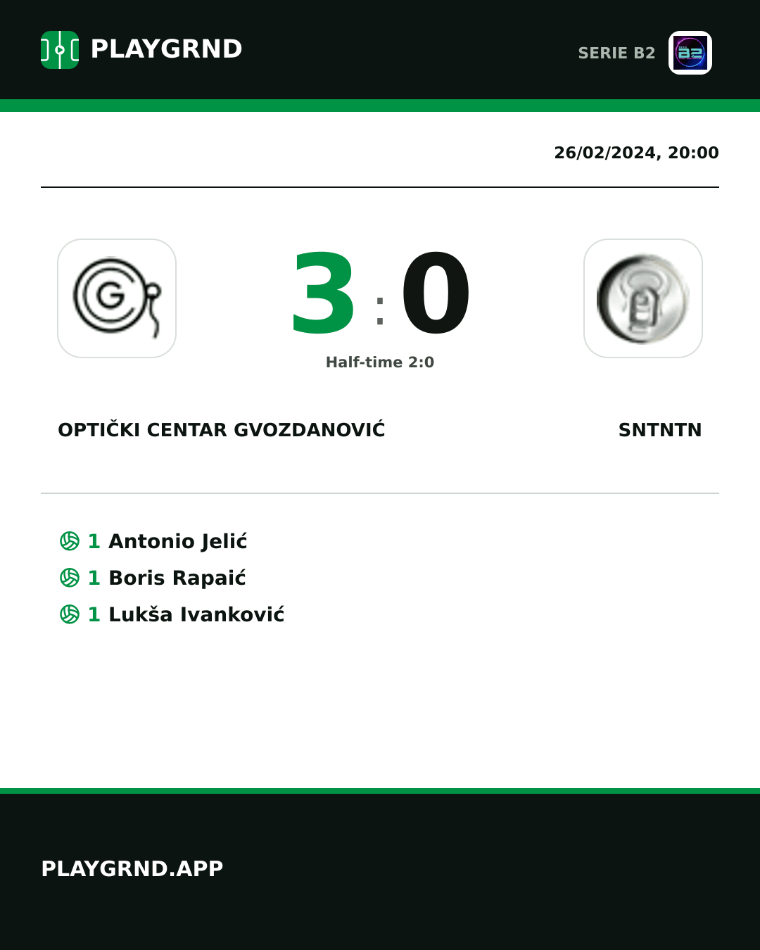 Instagram artwork: Optički Centar Gvozdanović 3:0 Sntntn