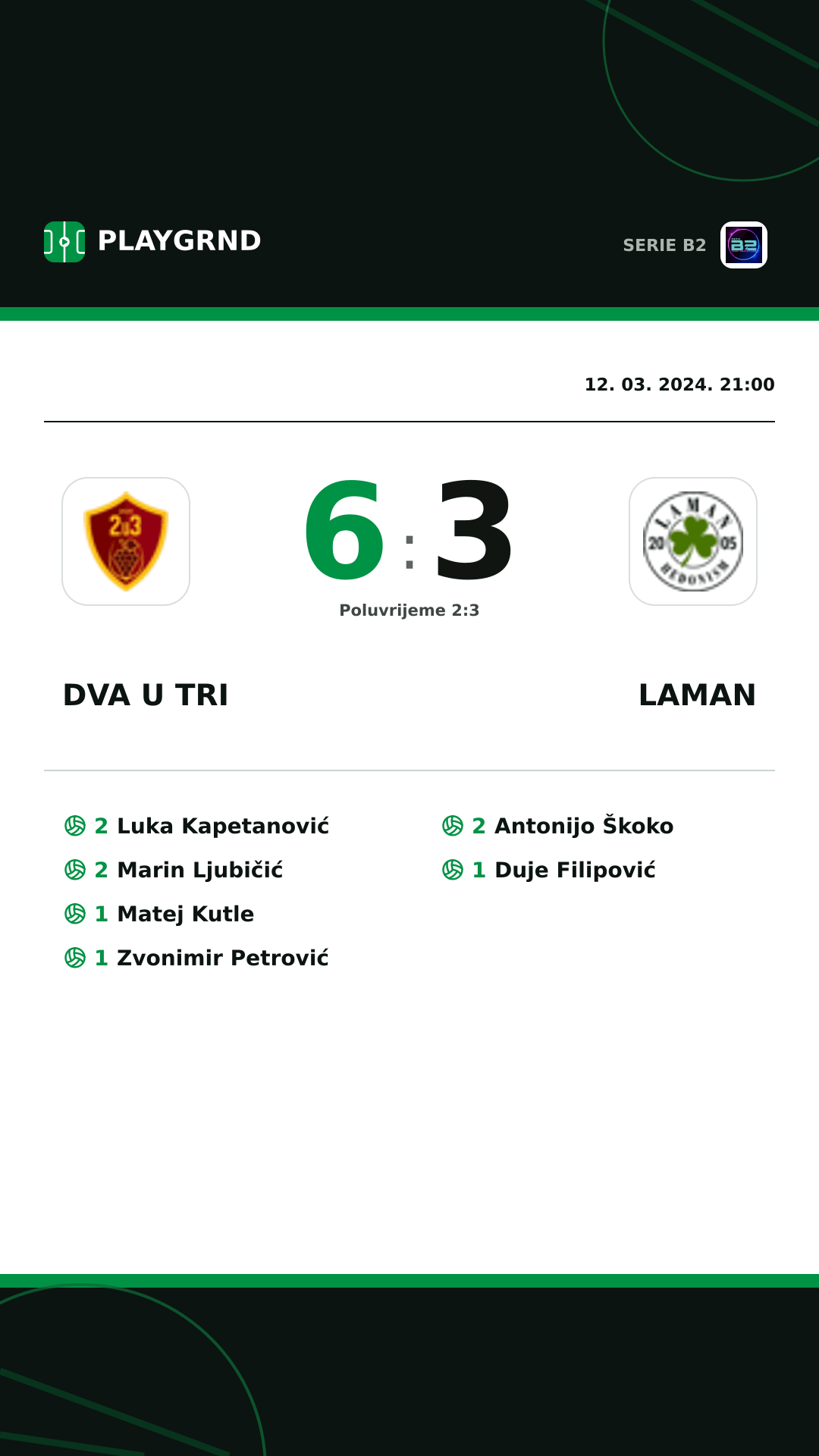 Instagram slika: Dva U Tri 6:3 Laman