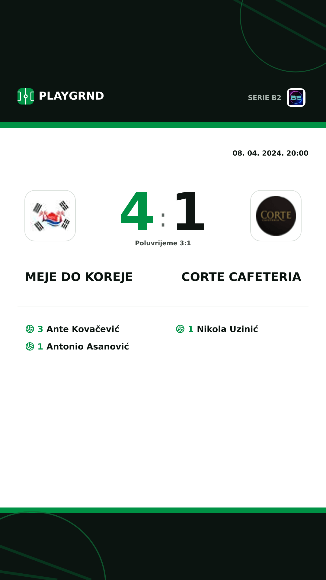 Instagram slika: Meje DO Koreje 4:1 Corte Cafeteria