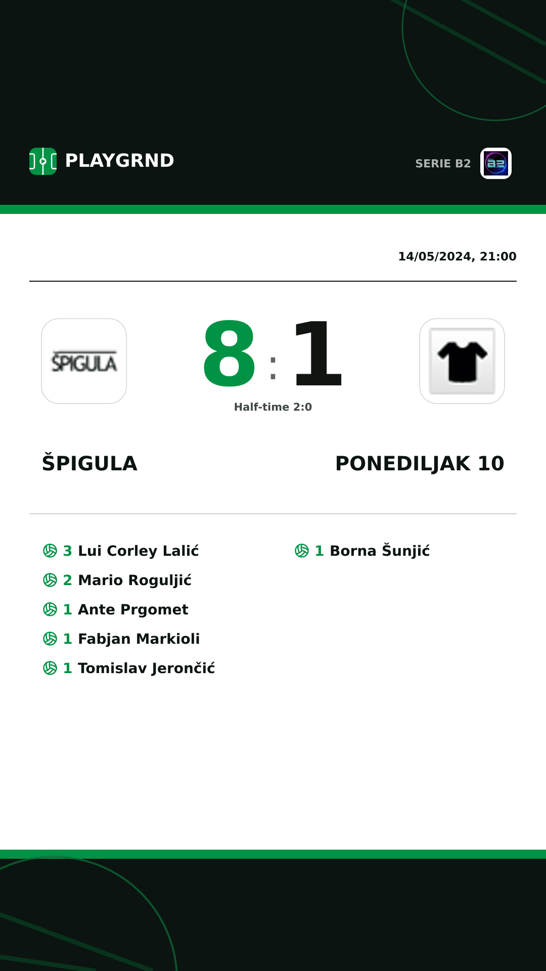 Instagram artwork: Špigula 8:1 Ponediljak 10