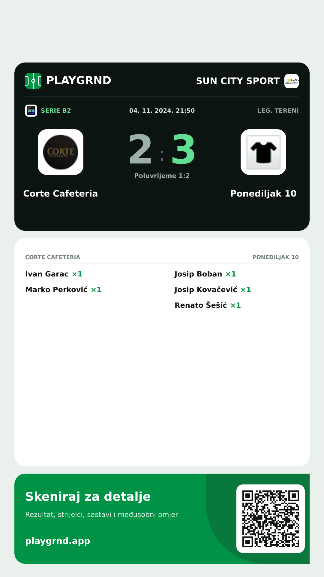 Story slika: Corte Cafeteria 2:3 Ponediljak 10