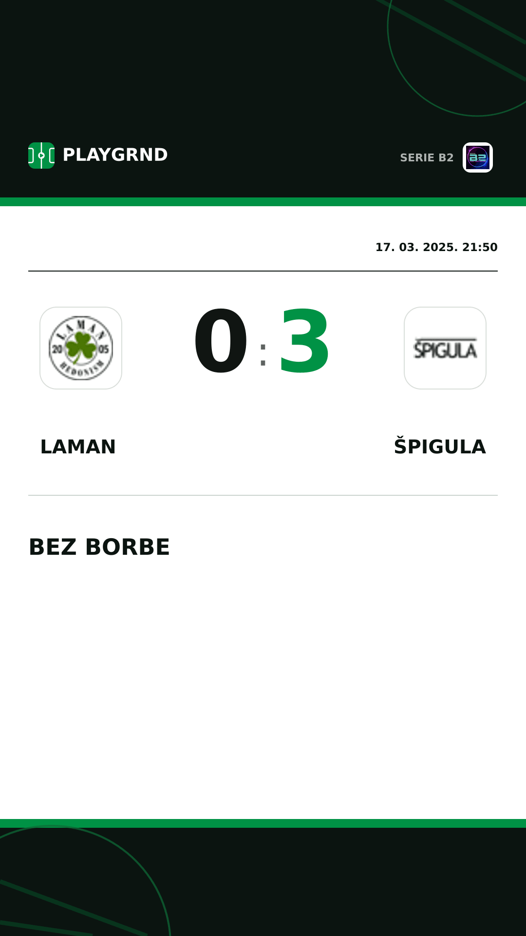 Instagram slika: Laman 0:3 Špigula