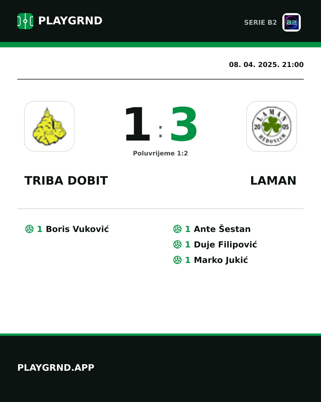 Instagram slika: Triba Dobit 1:3 Laman