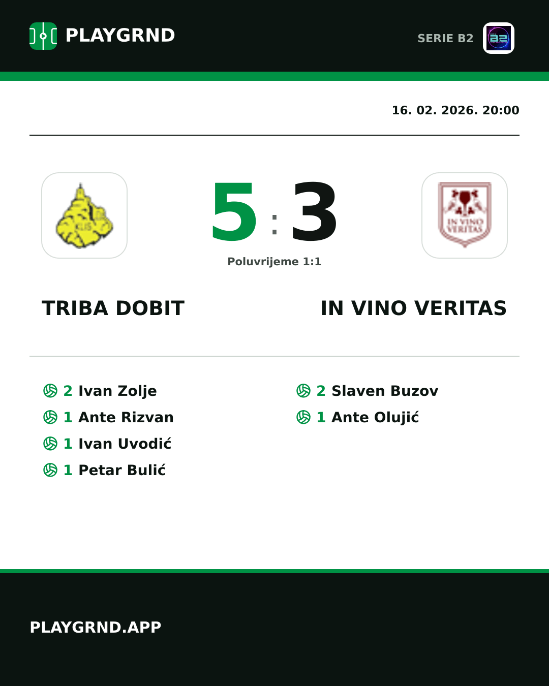 Instagram slika: Triba Dobit 5:3 IN Vino Veritas
