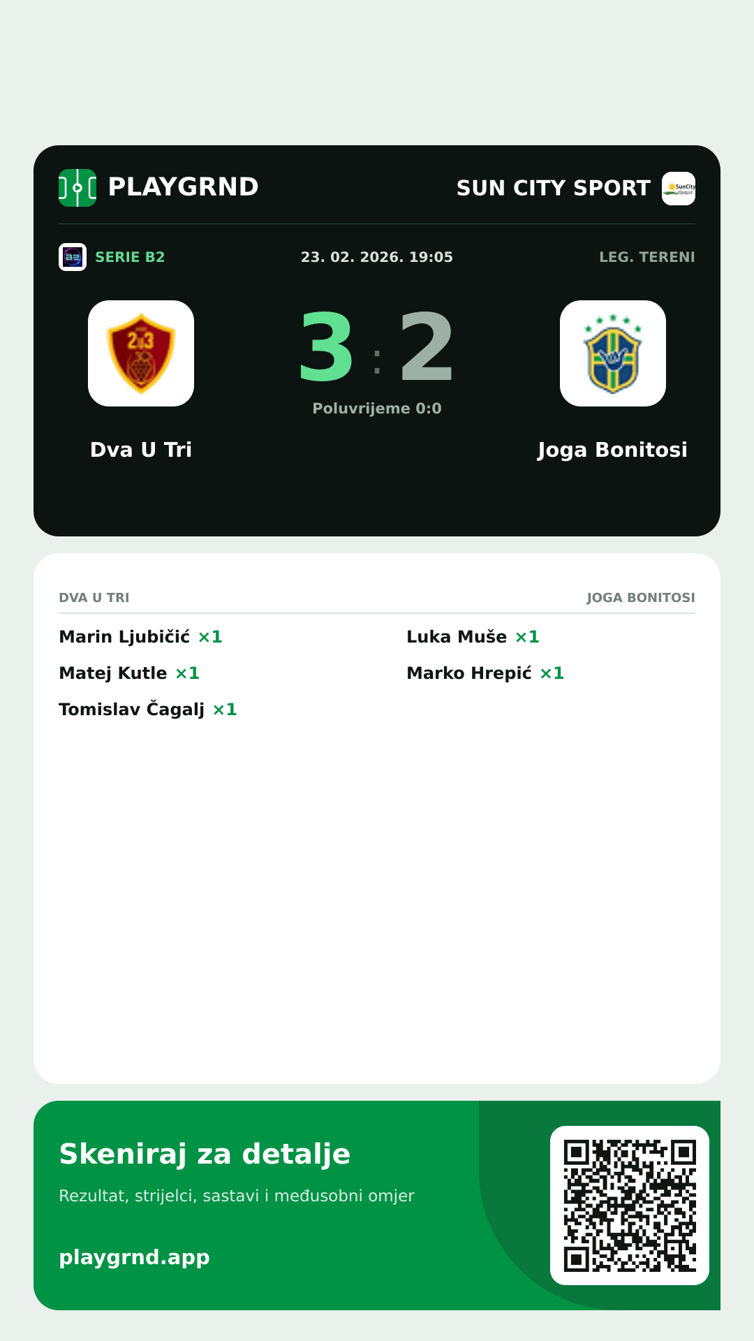 Story image: Dva U Tri 3:2 Joga Bonitosi