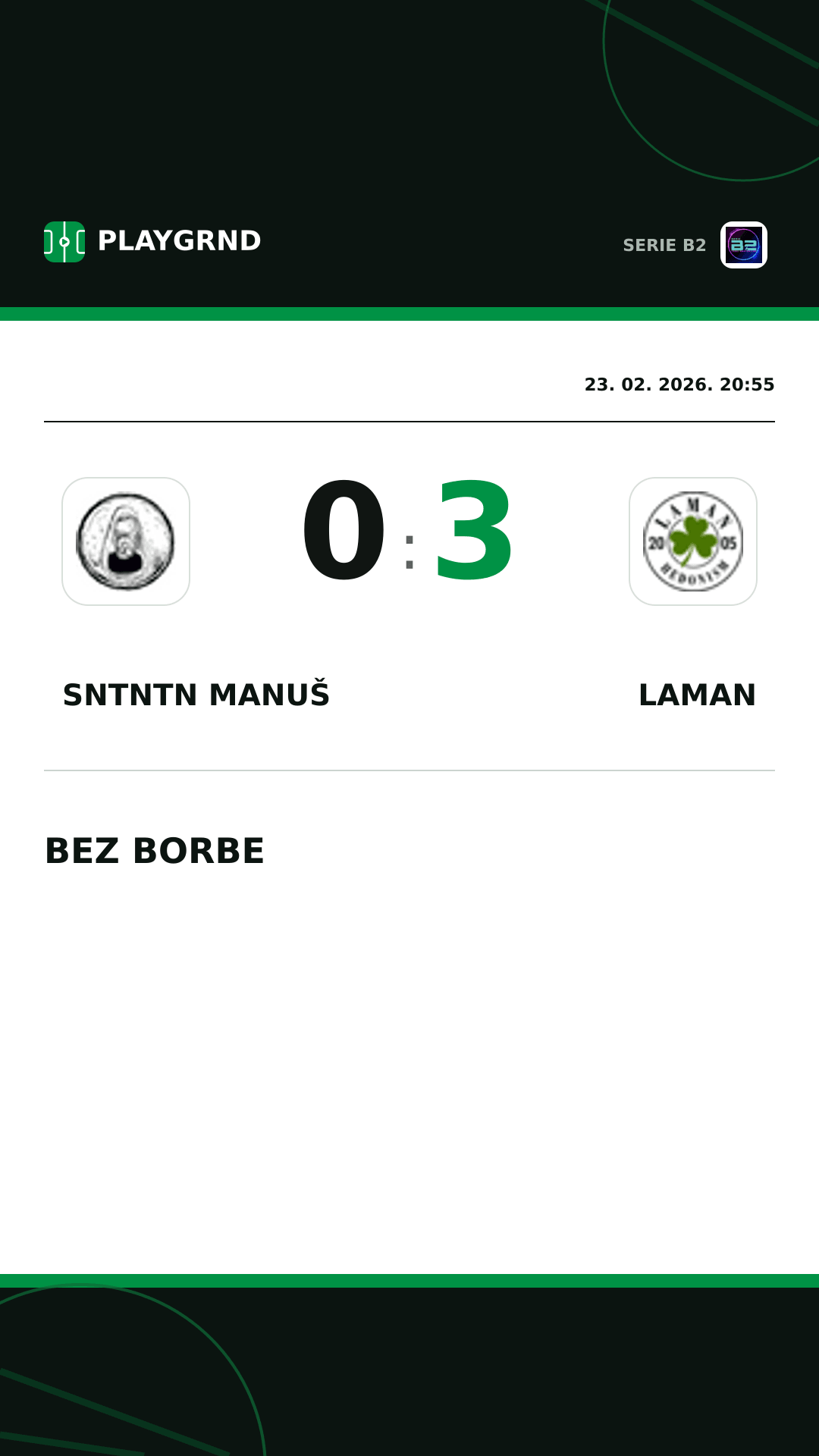 Instagram slika: Sntntn Manuš 0:3 Laman