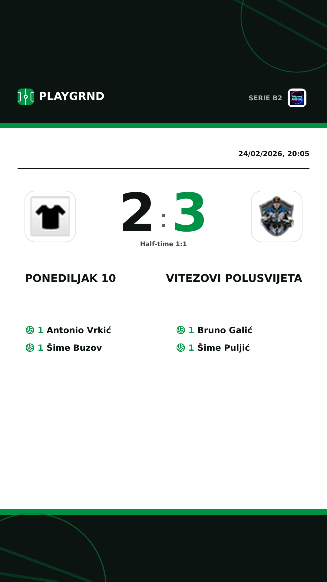 Instagram artwork: Ponediljak 10 2:3 Vitezovi Polusvijeta