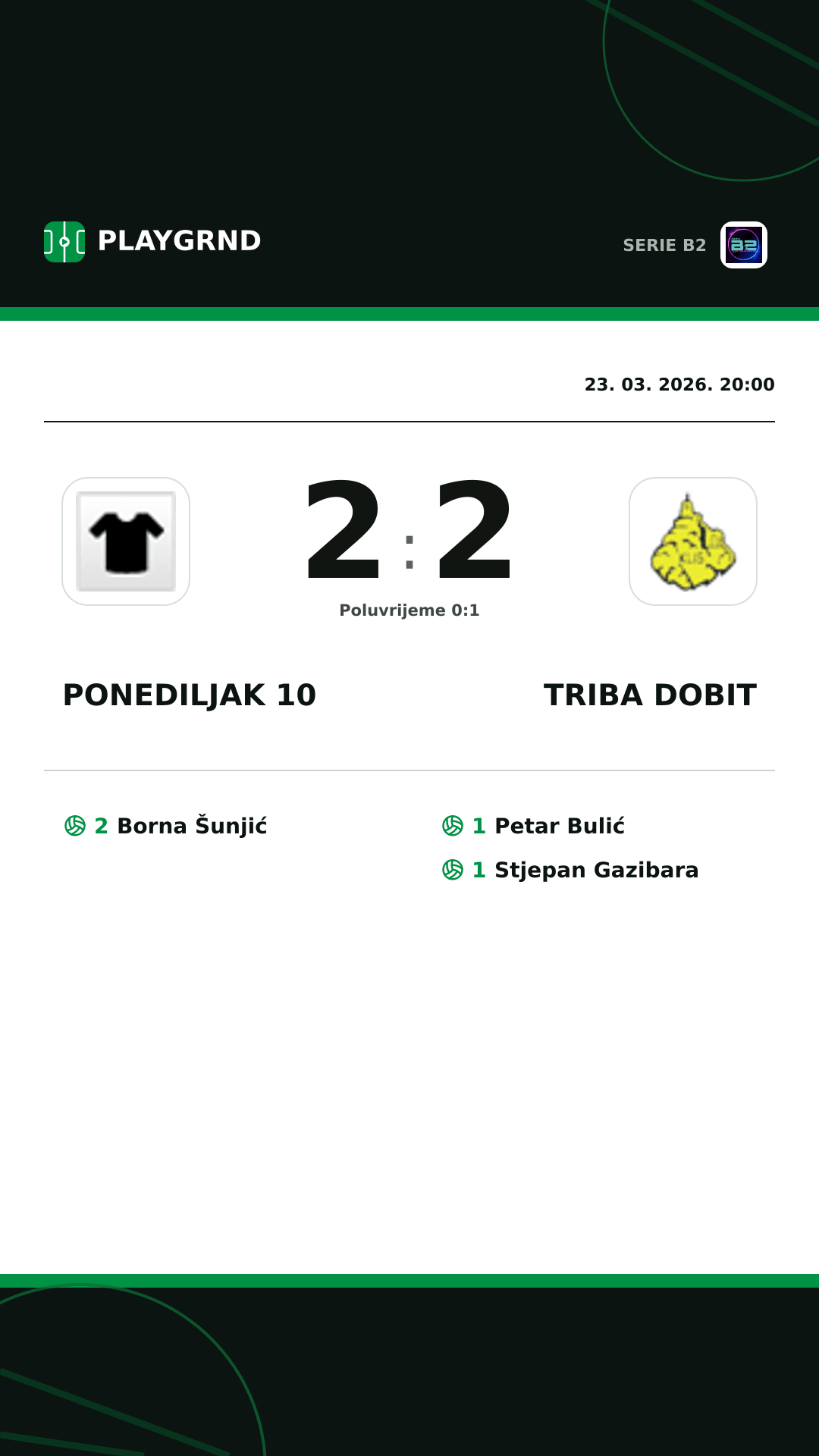 Instagram slika: Ponediljak 10 2:2 Triba Dobit