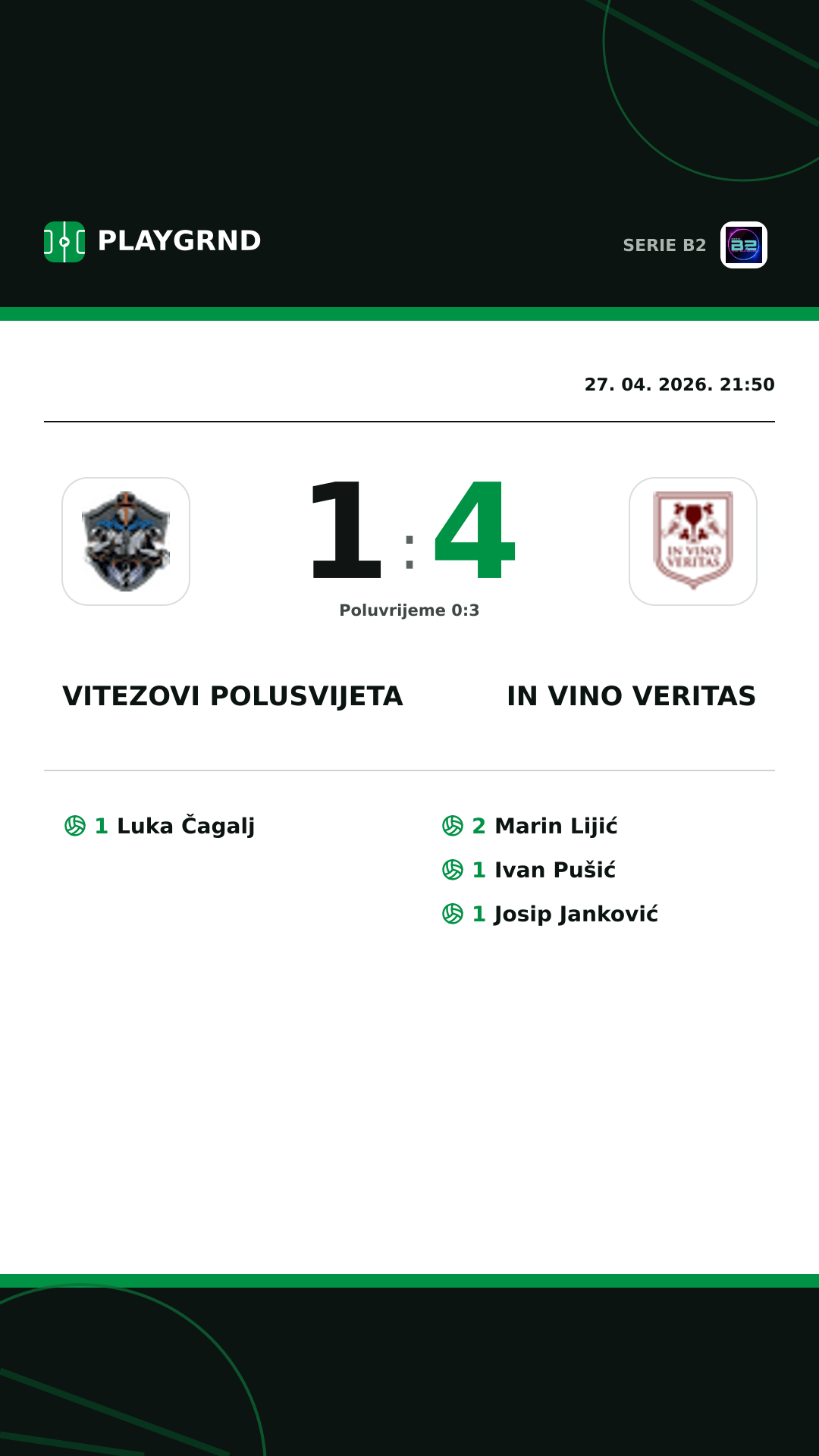 Instagram slika: Vitezovi Polusvijeta 1:4 IN Vino Veritas