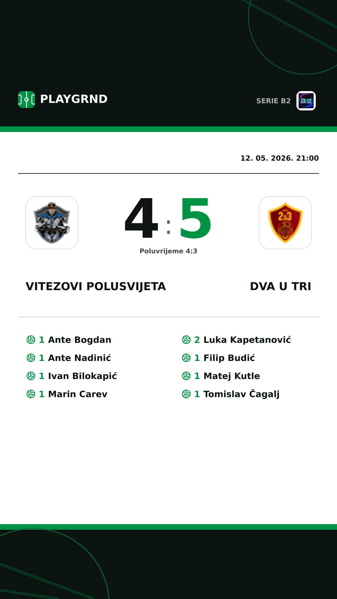 Instagram slika: Vitezovi Polusvijeta 4:5 Dva U Tri