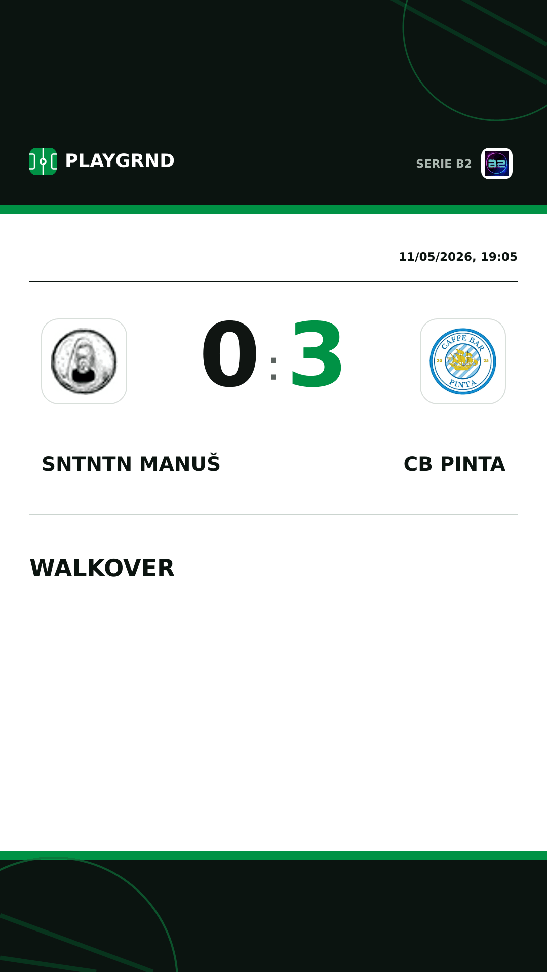 Instagram artwork: Sntntn Manuš 0:3 CB Pinta
