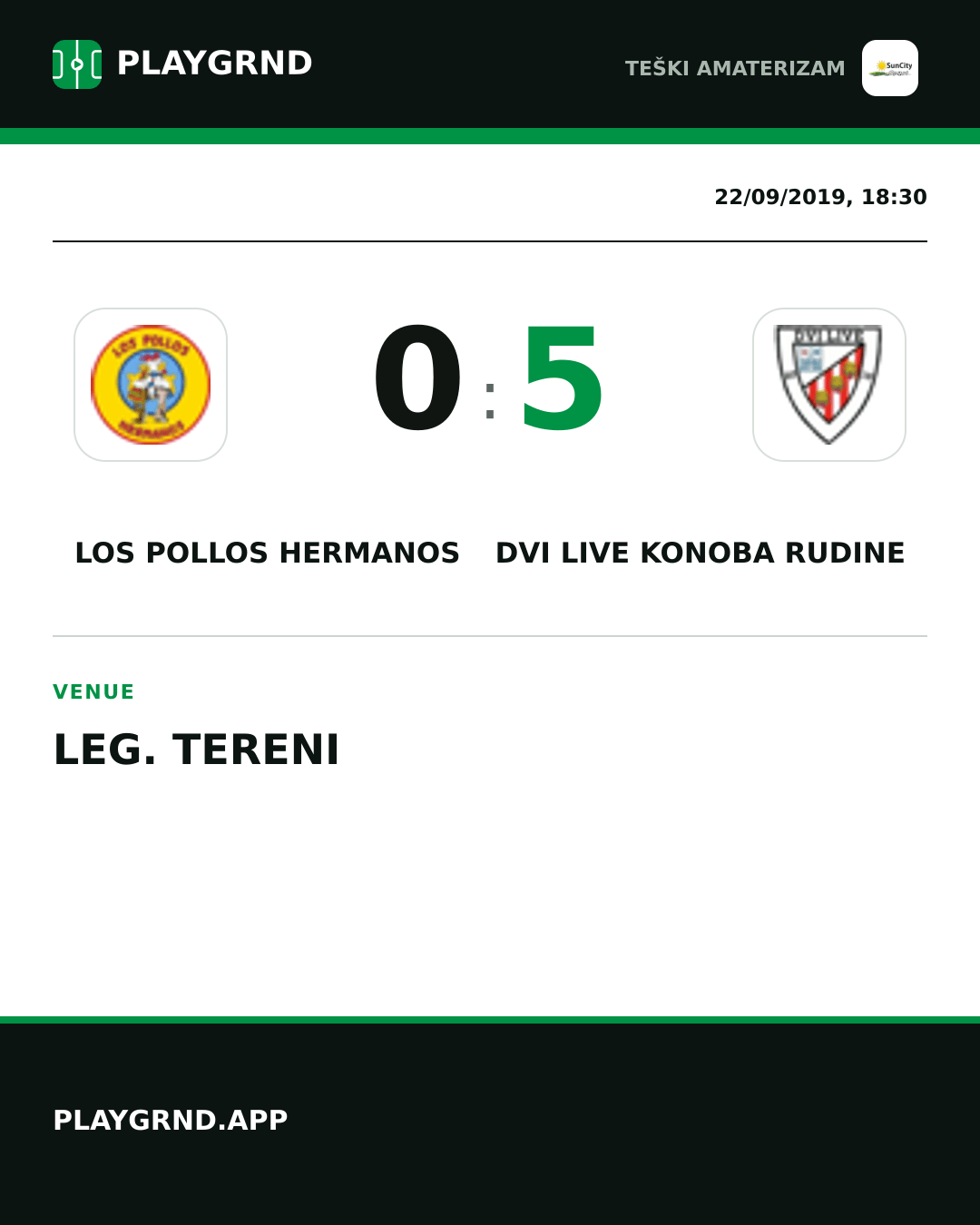 Instagram artwork: Los Pollos Hermanos 0:5 Dvi Live Konoba Rudine