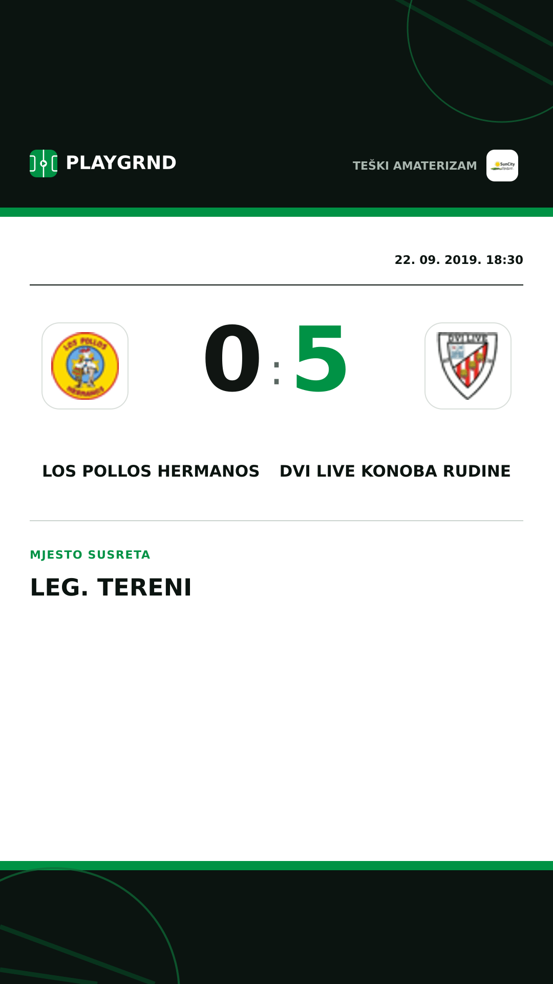 Instagram slika: Los Pollos Hermanos 0:5 Dvi Live Konoba Rudine