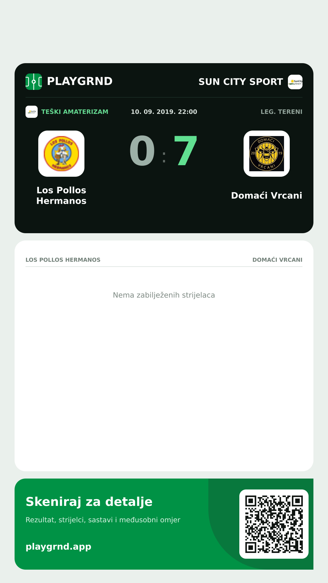 Story slika: Los Pollos Hermanos 0:7 Domaći Vrcani